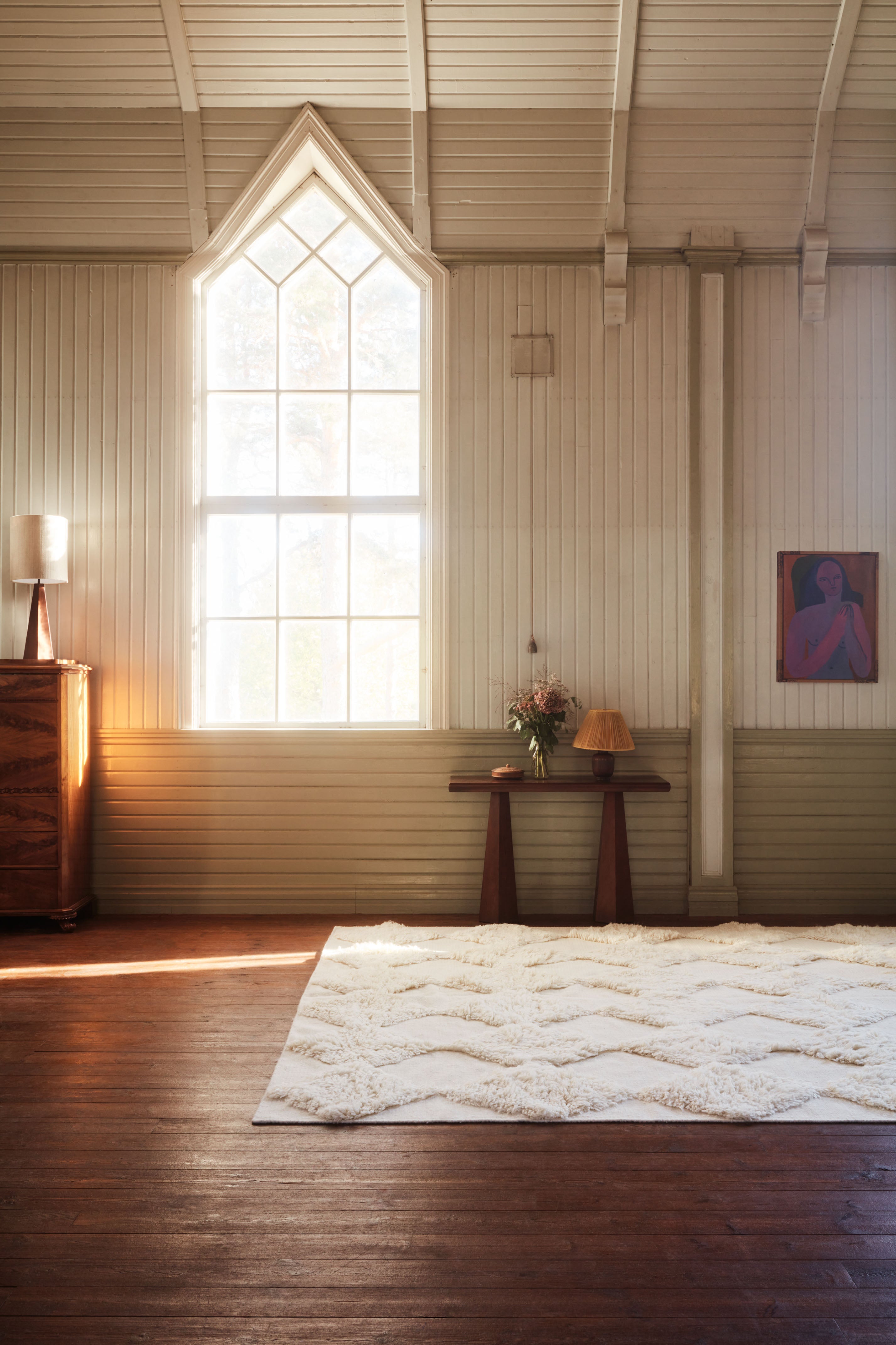 Koberec CHESS RYA krémový