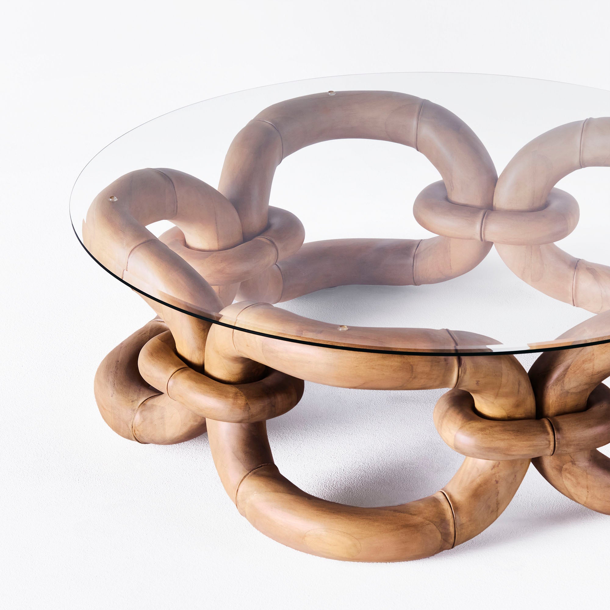 Kávový stolík BAMBOO BRACELET bukové drevo