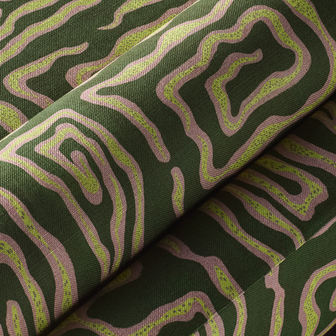 Ležadlo V zelené s béžovým vzorom