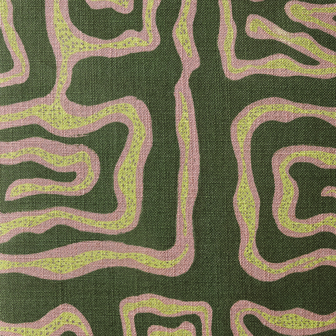 Ležadlo V zelené s béžovým vzorom