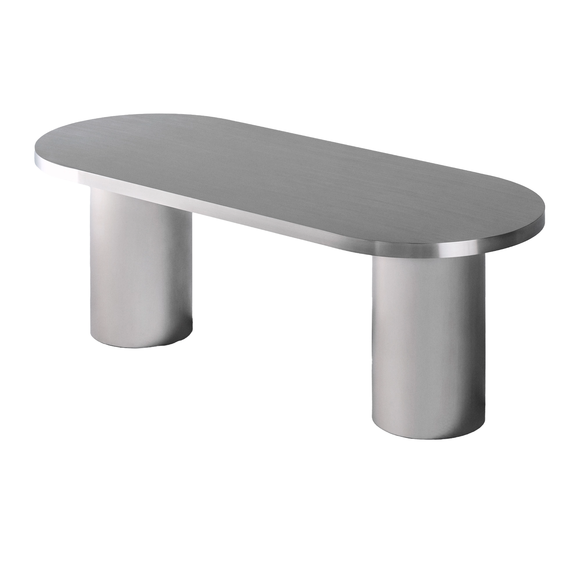 Oval Table CUFFLINK Polished Steel