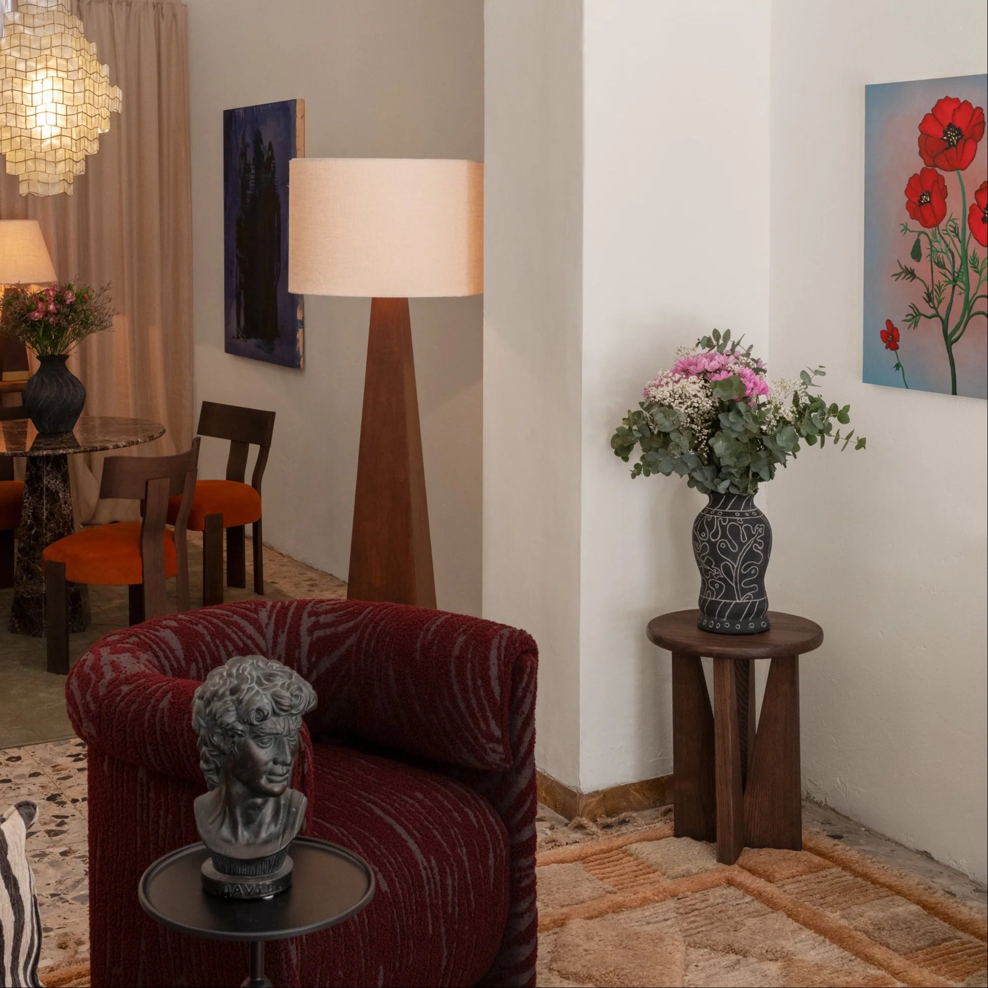 Váza FRIDA čierna keramika