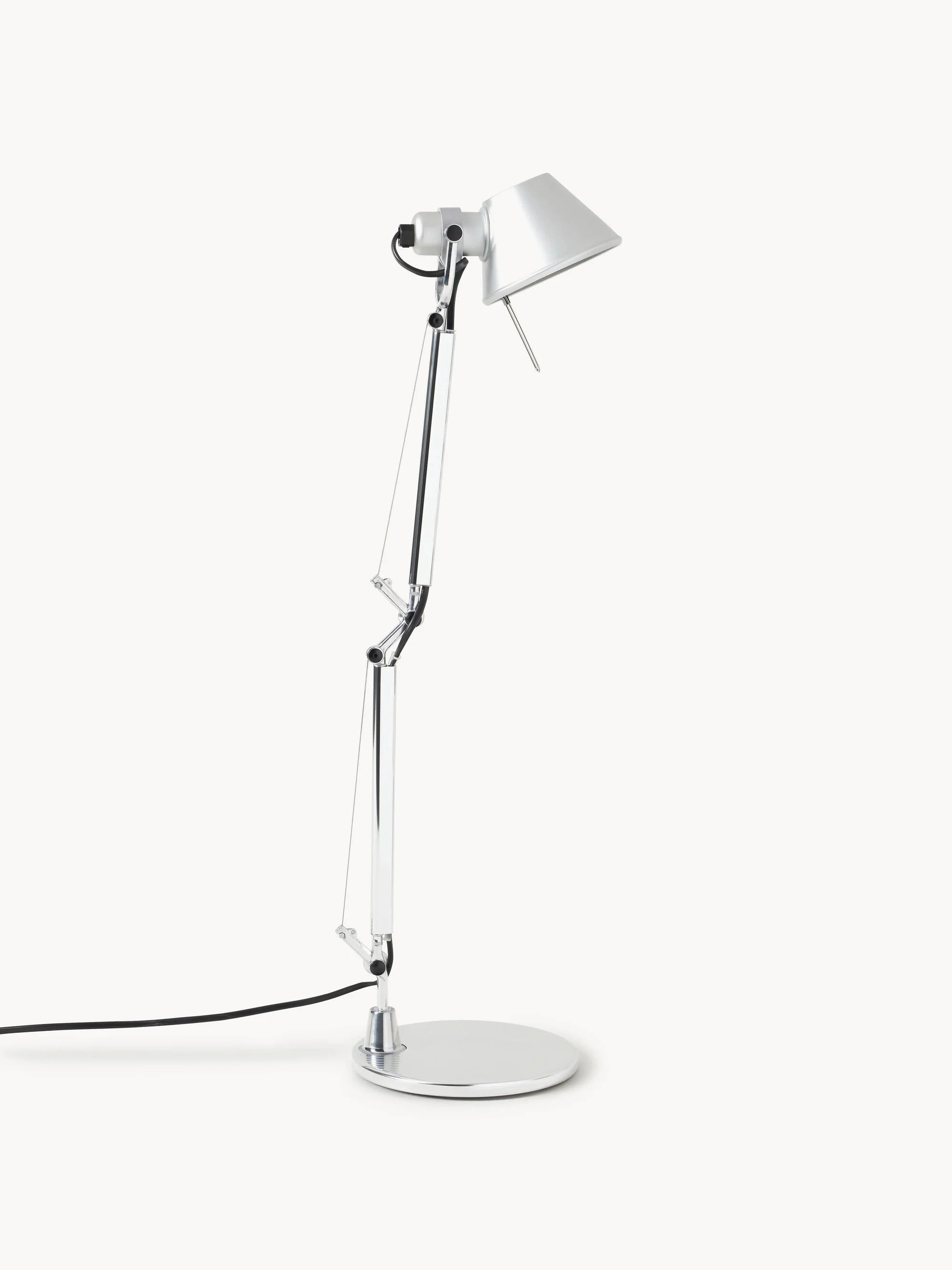 Stolná lampa nastaviteľná TOLOMEO MICRO matný strieborný