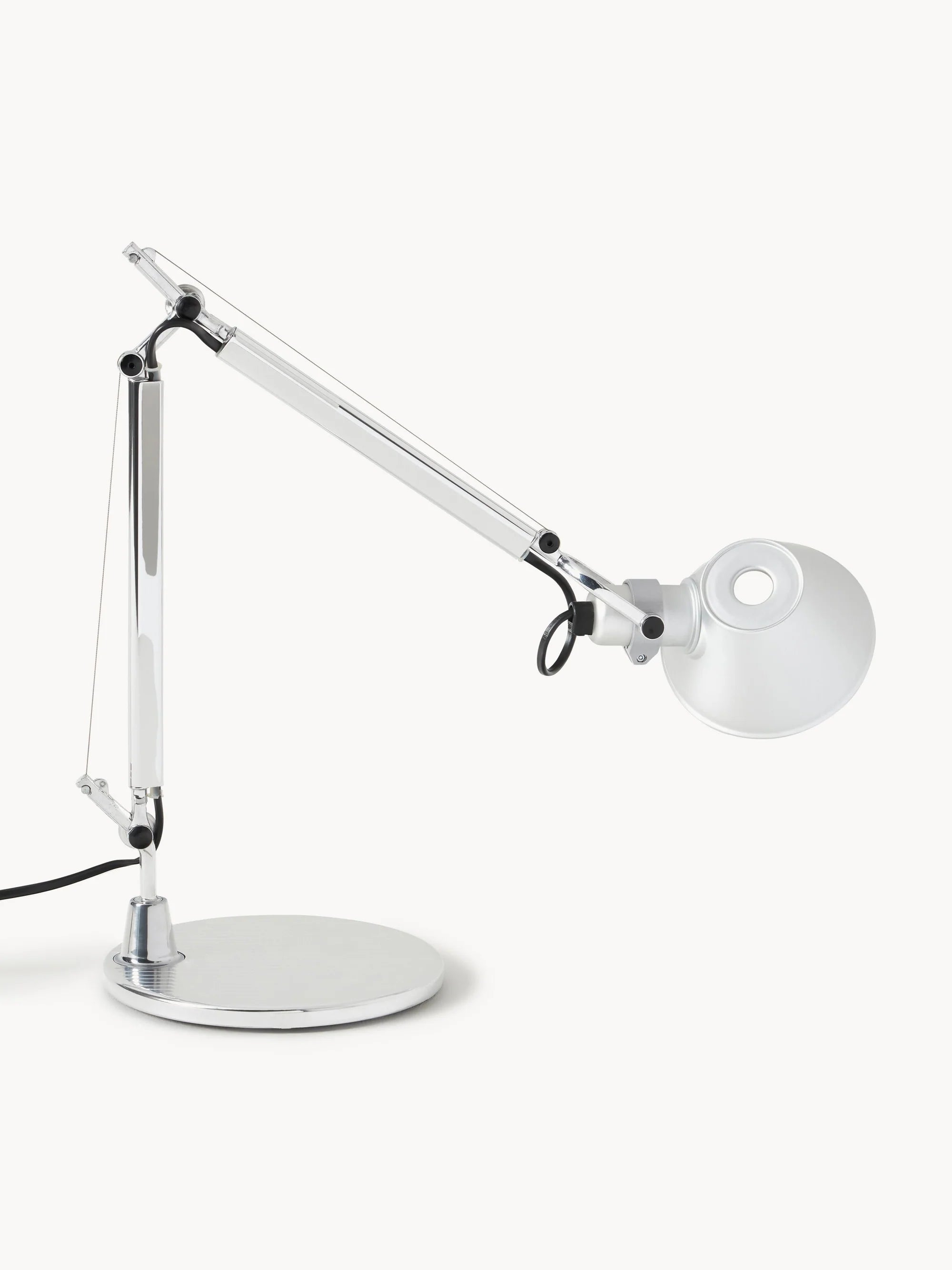 Stolná lampa nastaviteľná TOLOMEO MICRO matný strieborný