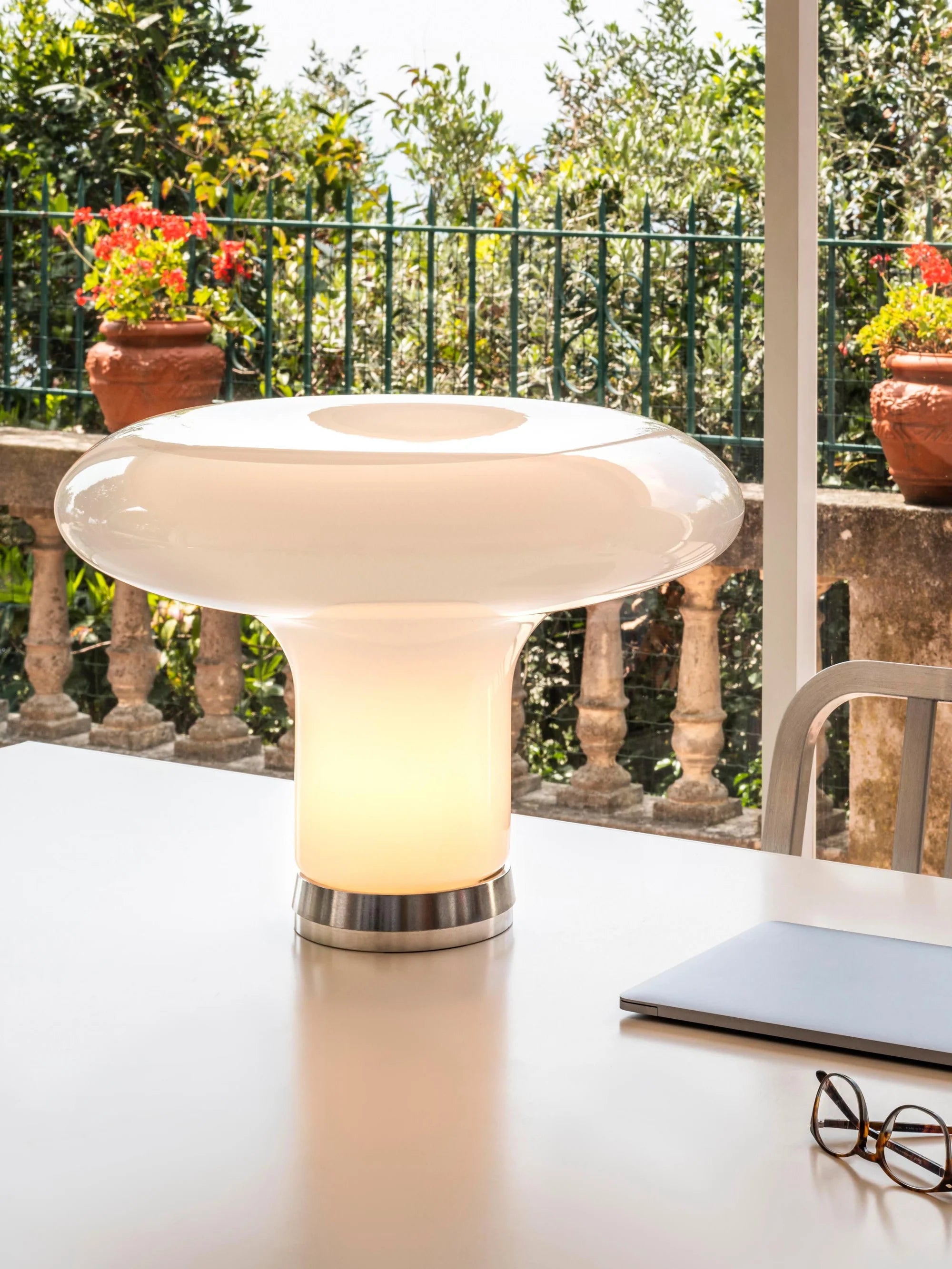 Stolná lampa LESBO fúkané sklo