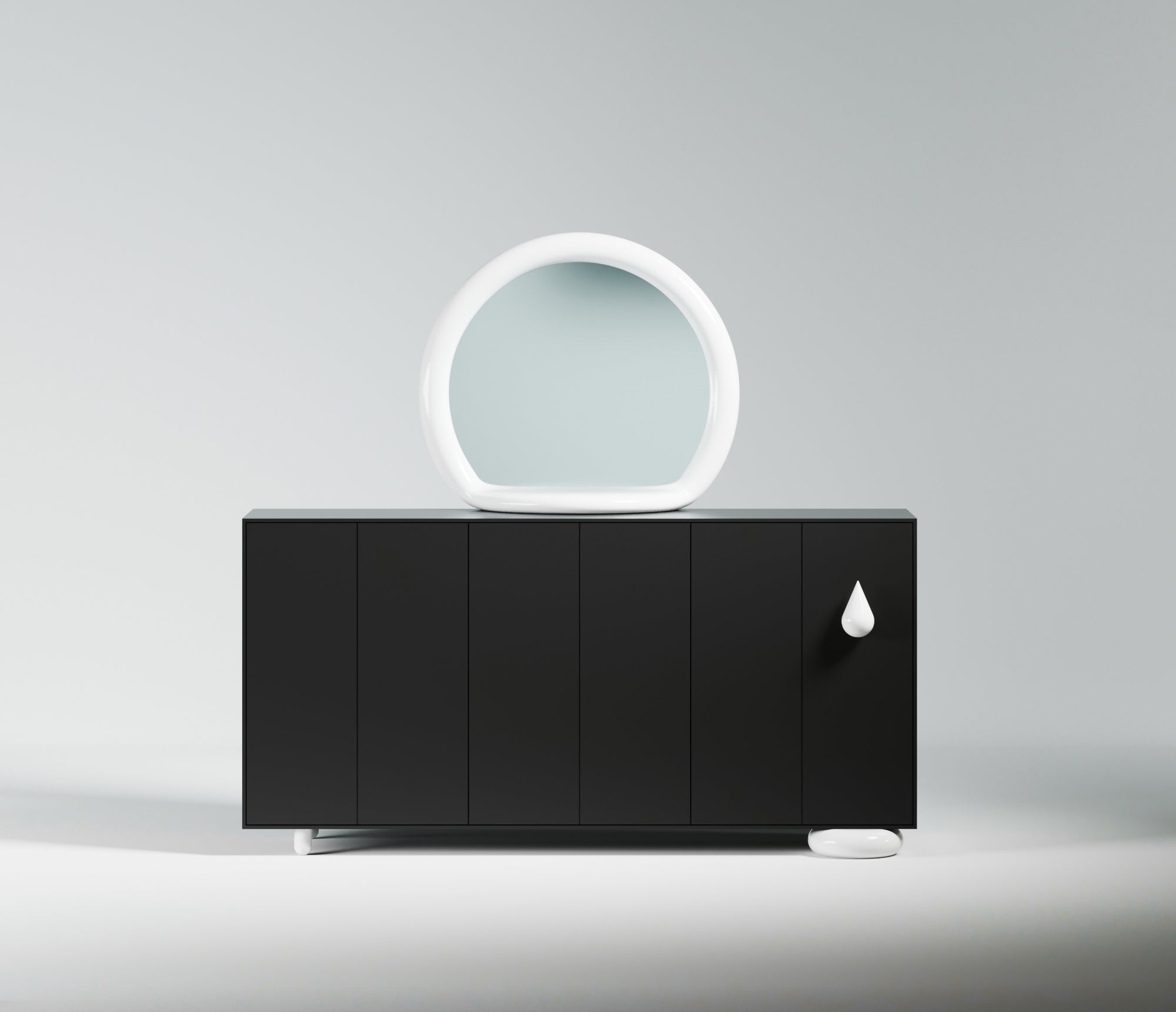 Freeze mosa black chest of drawers