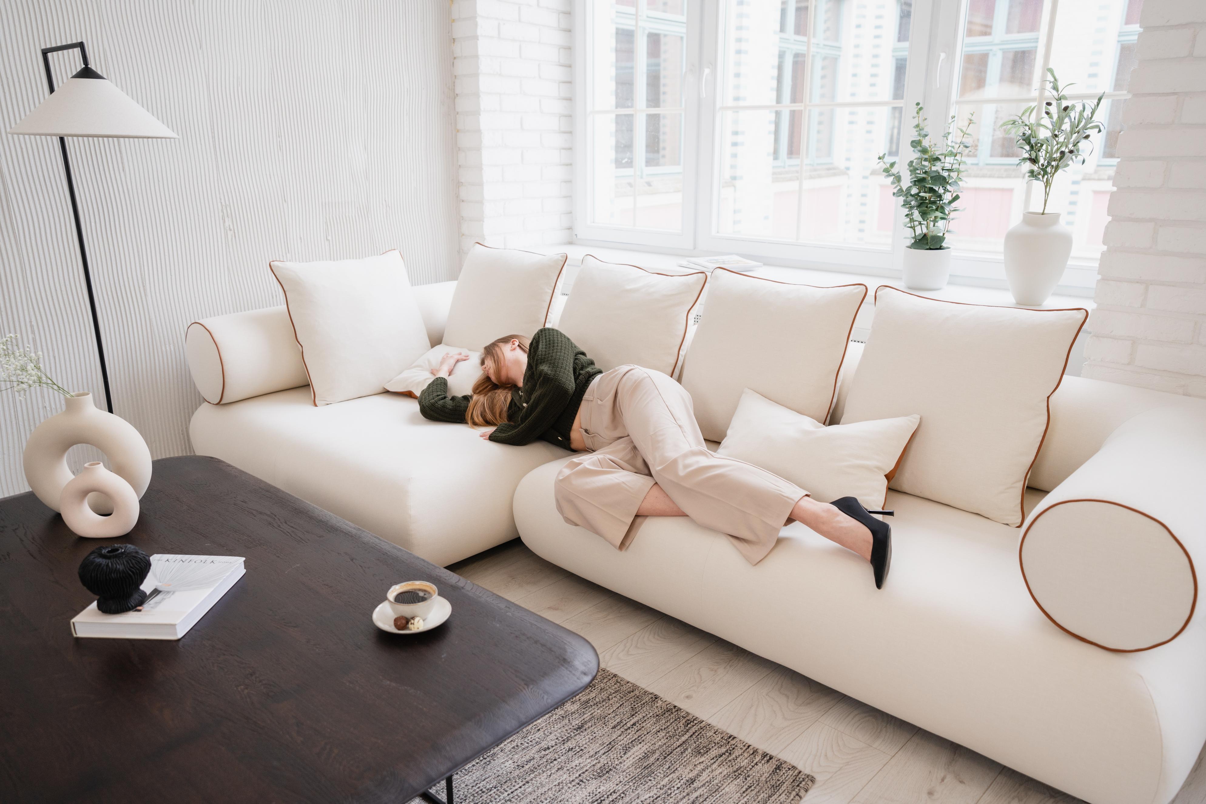 Right-facing modular corner sofa CASABLANCA customizable