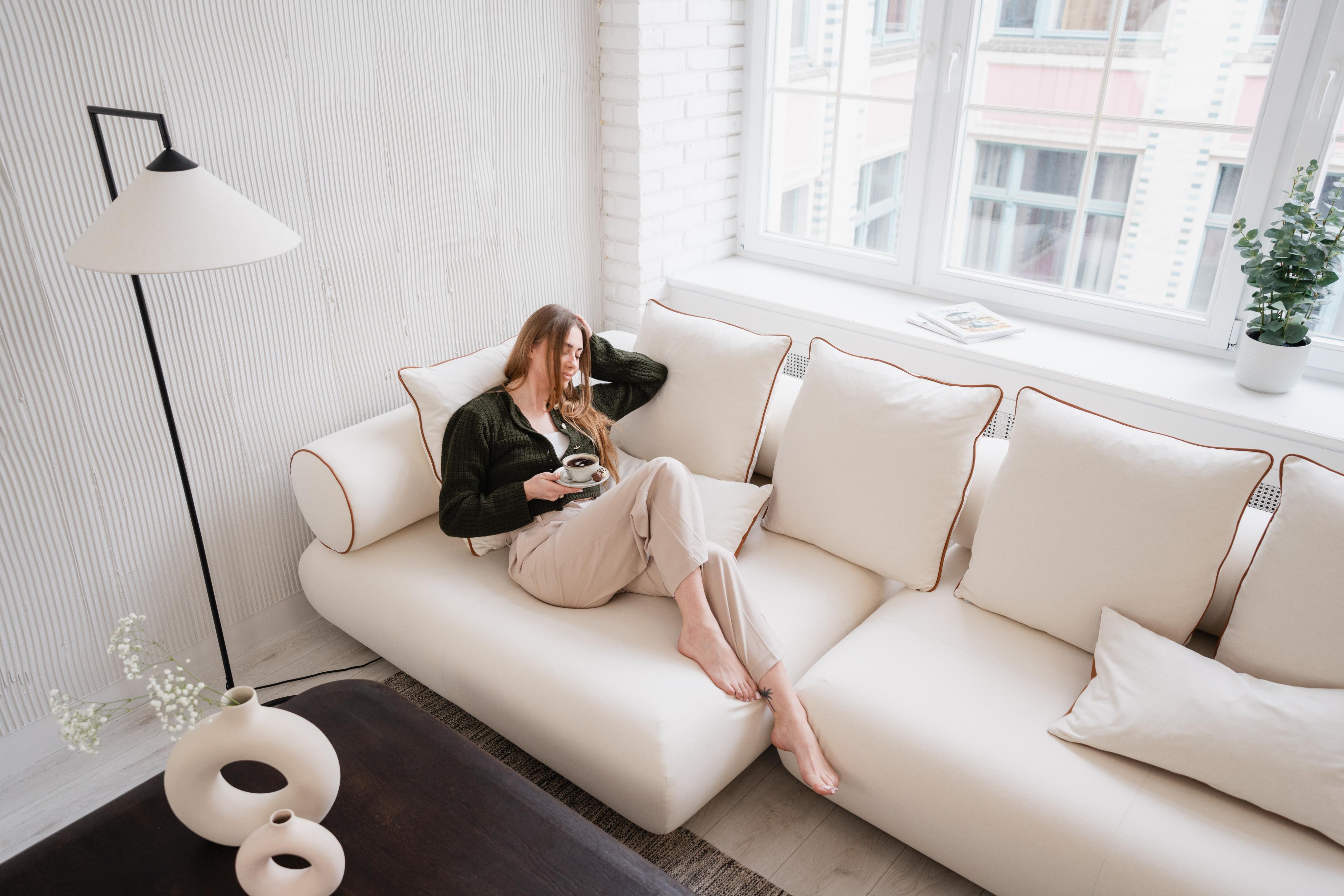 Left-facing corner sofa CASABLANCA customizable