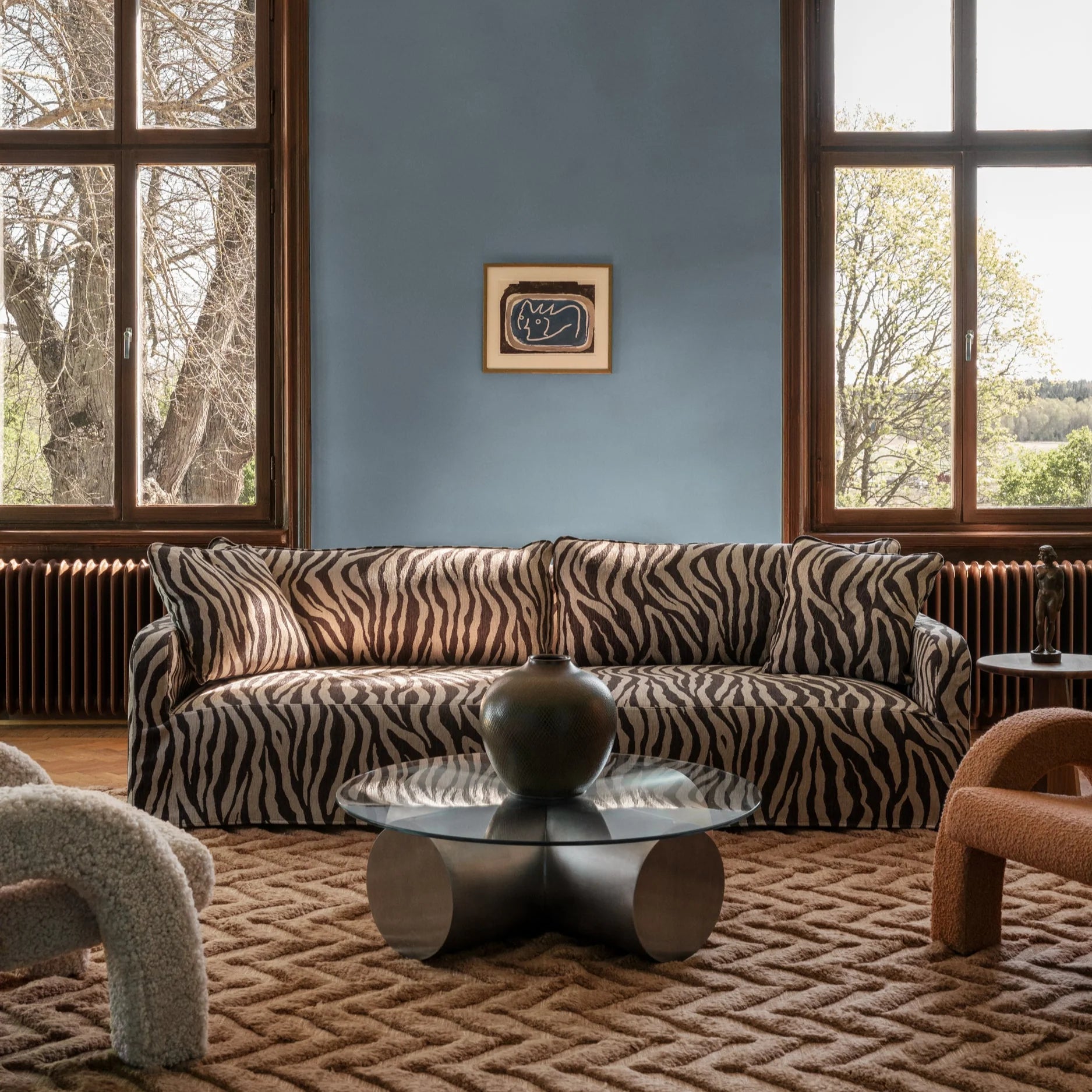 HERRINGBONE brown rug