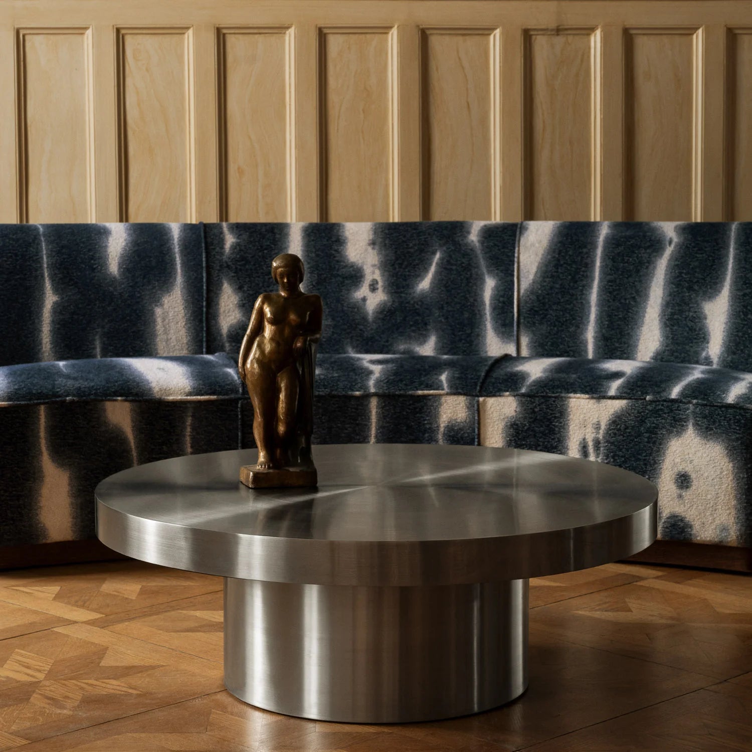 Kávový stolík CUFFLINK leštená oceľ