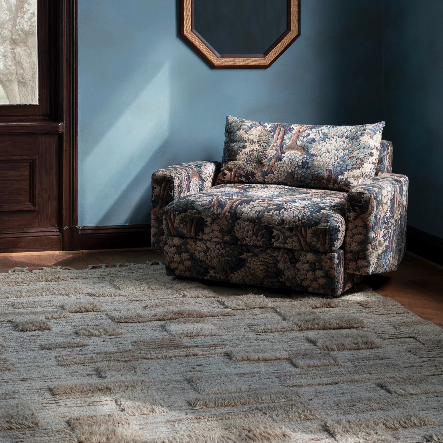 BELLVER brown rug with long pile