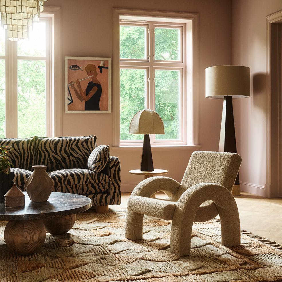 Fotel ARCO béžový boucle