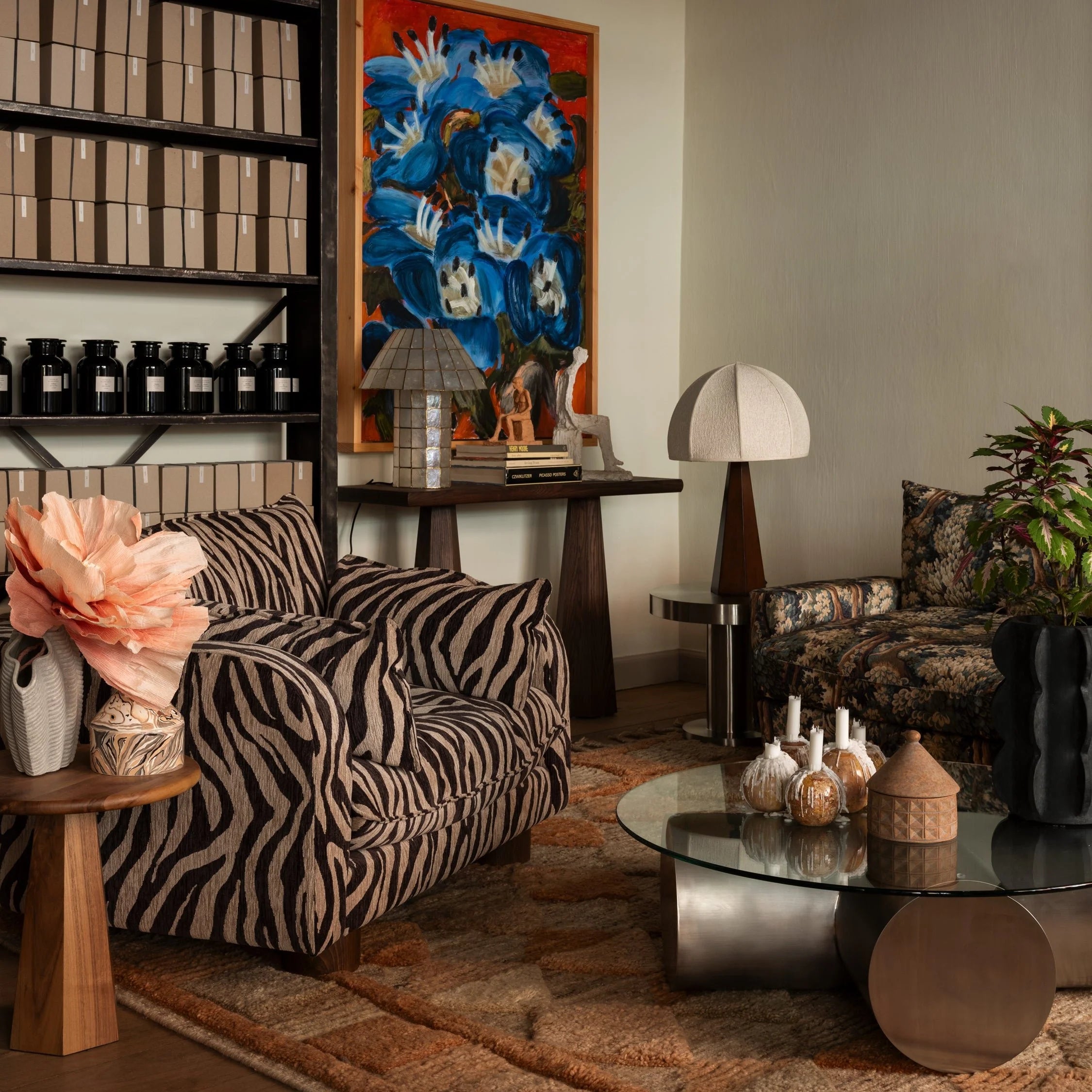 Kávový stolík CROSS leštená oceľ