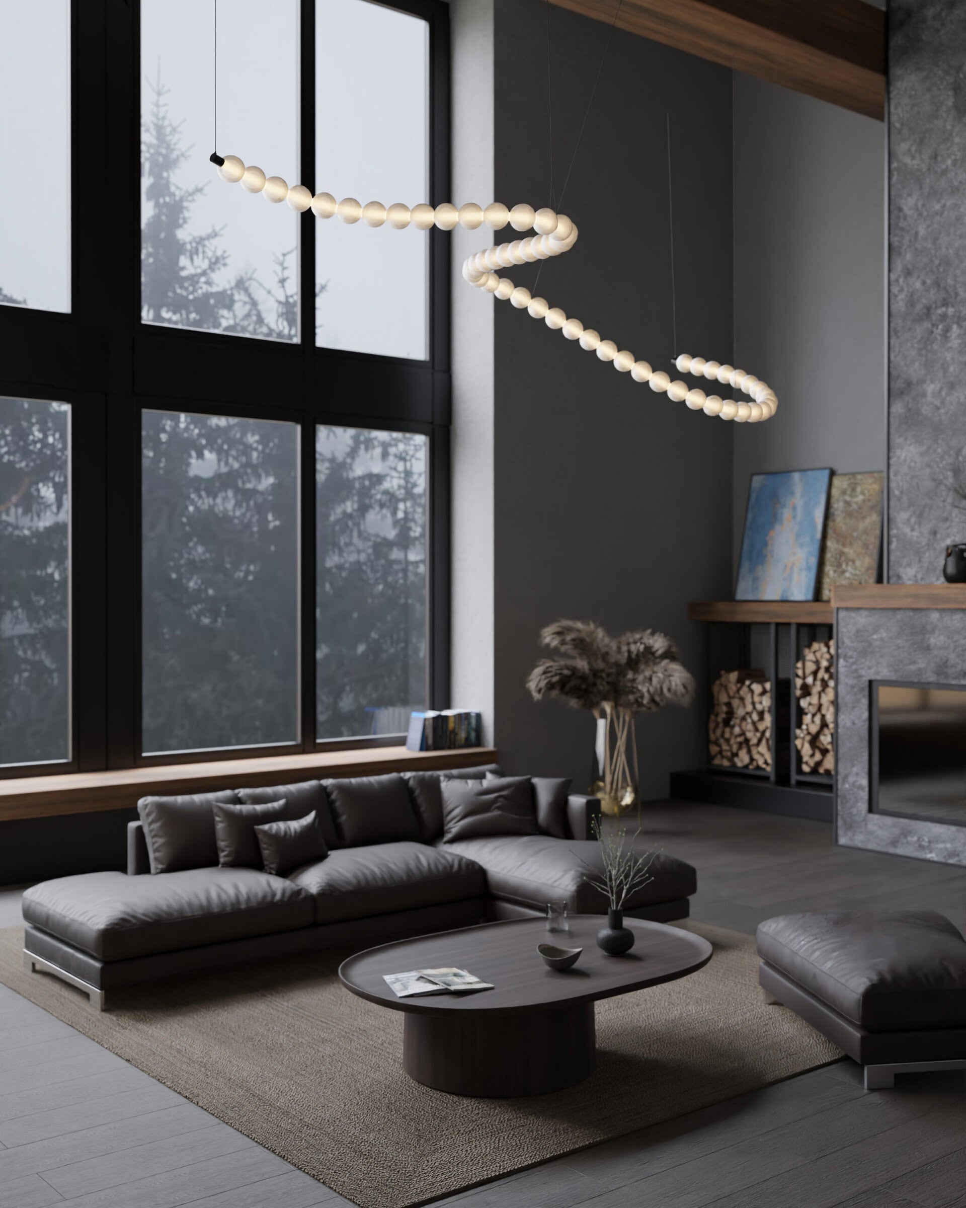 Závesná lampa DAISY sklo fúkané