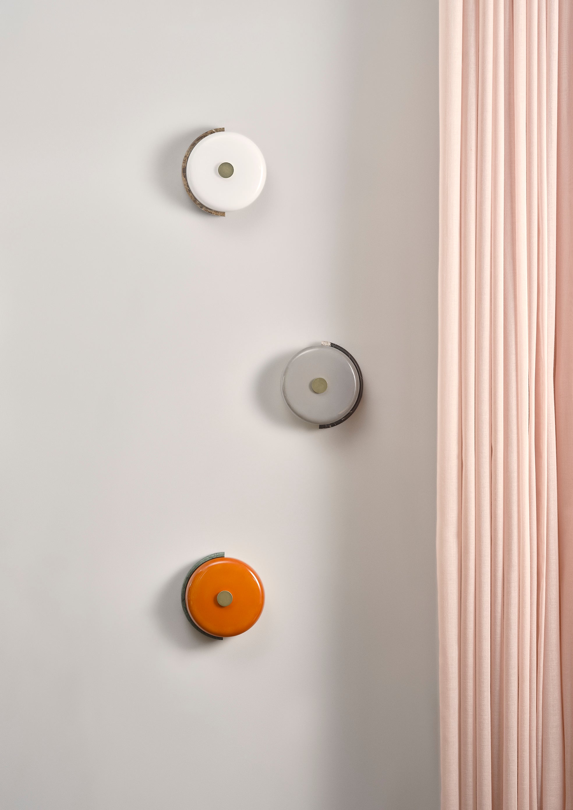 Nástenné svietidlo TRIP zelený mramor s jantárovým sklom