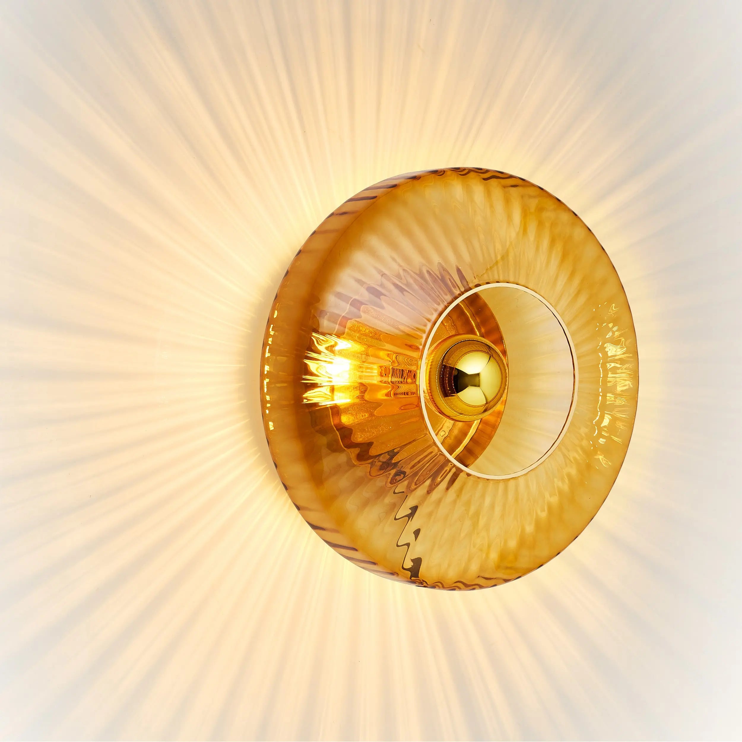Kinkiet NEW WAVE OPTIC bursztynowy transparentny – Design By Us