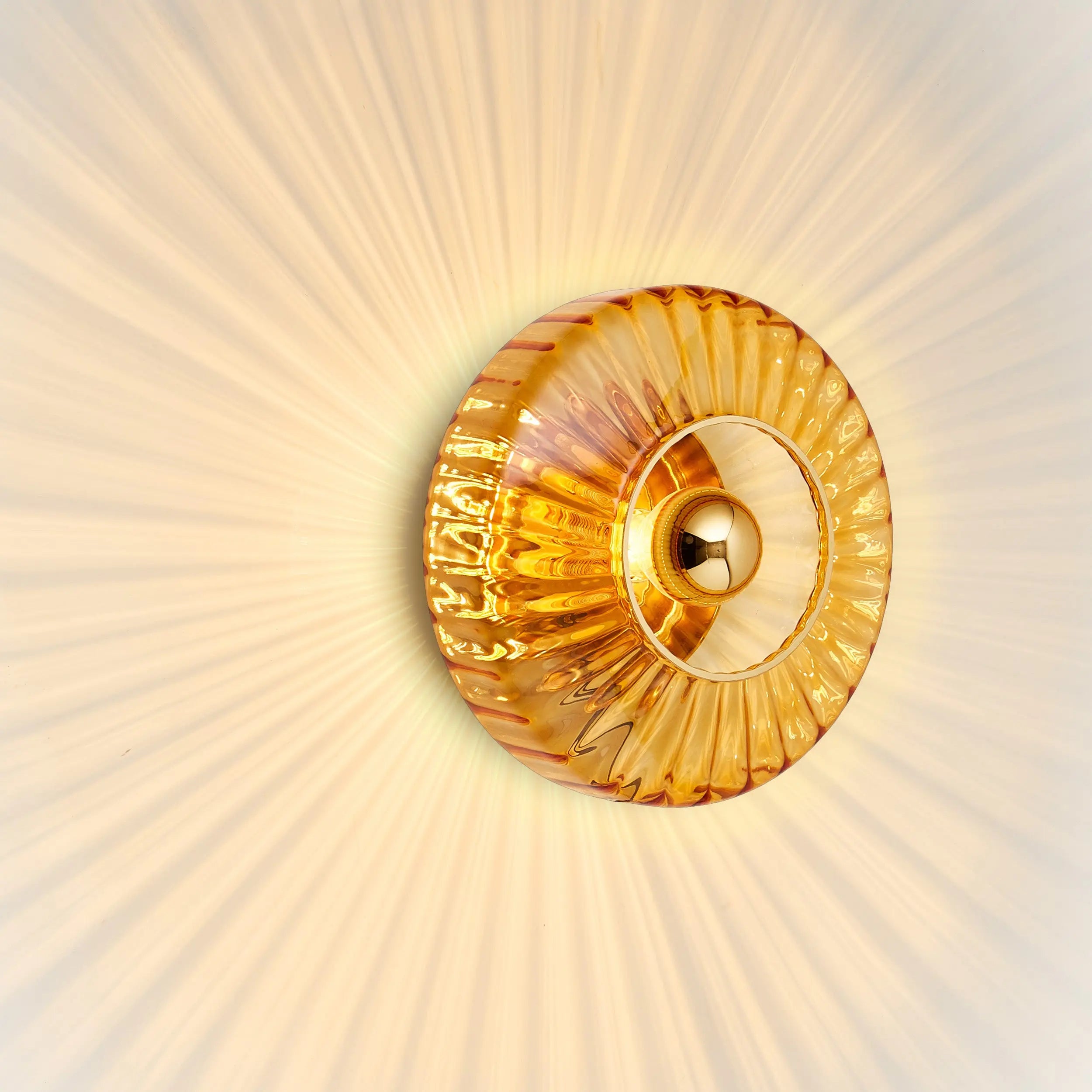 Kinkiet NEW WAVE OPTIC bursztynowy transparentny – Design By Us