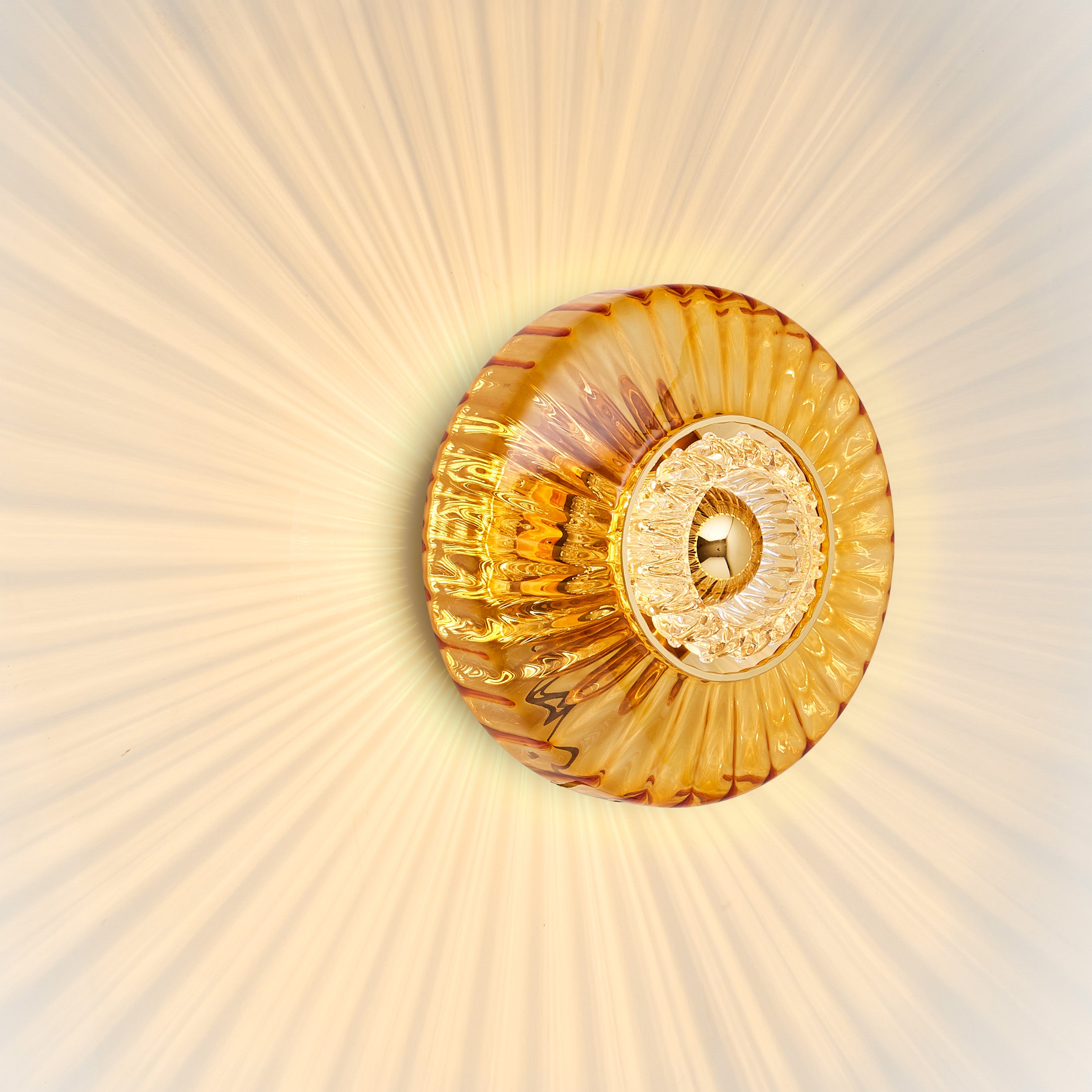 Kinkiet NEW WAVE OPTIC bursztynowy transparentny – Design By Us