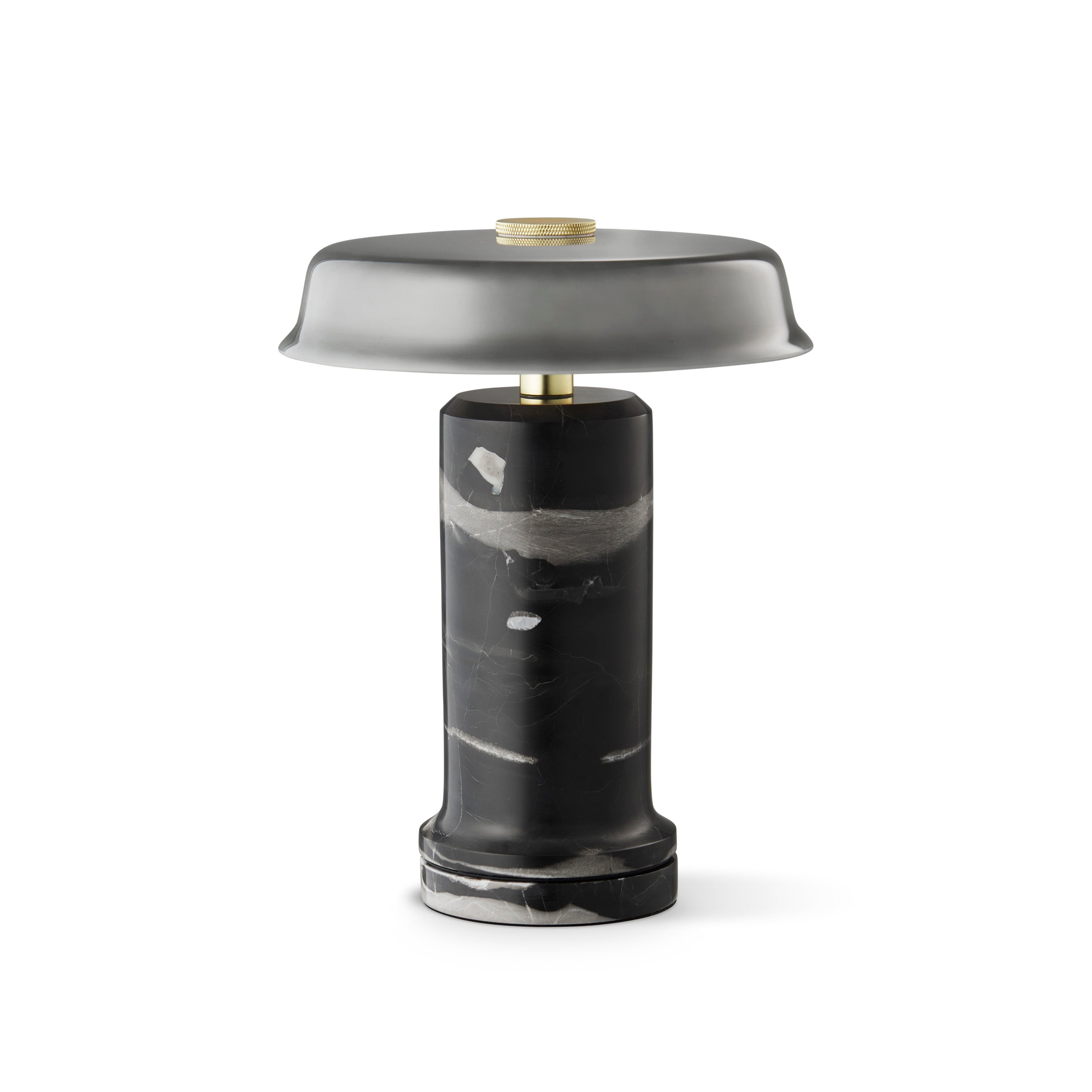 Prenosná lampa TRIP č. 2 šedý mramor s dymovým sklom