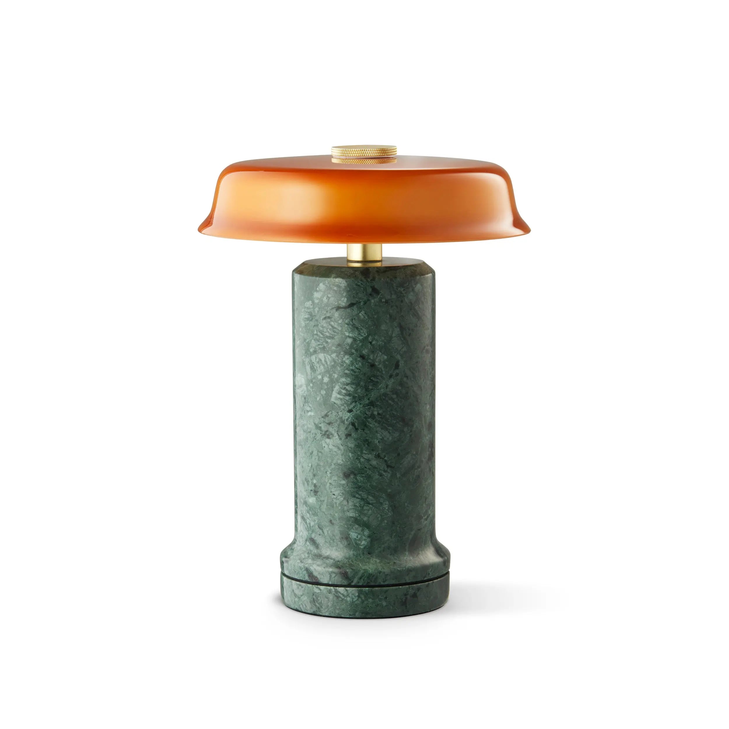 Lampa przenośna TRIP NO. 2 zielony marmur z bursztynowym szkłem – Design By Us