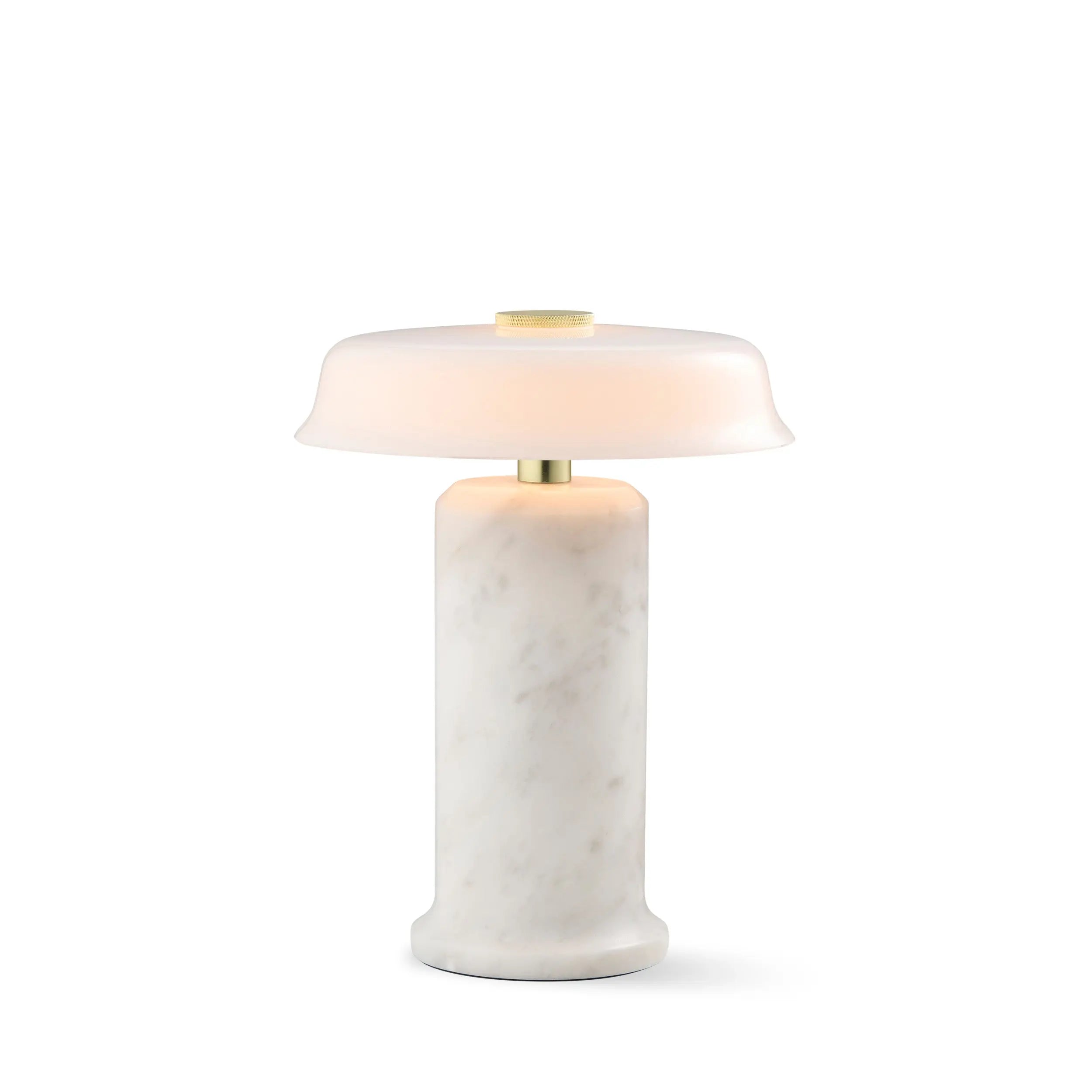 Lampa przenośna TRIP NO. 2 biały marmur z mlecznobiałym szkłem – Design By Us