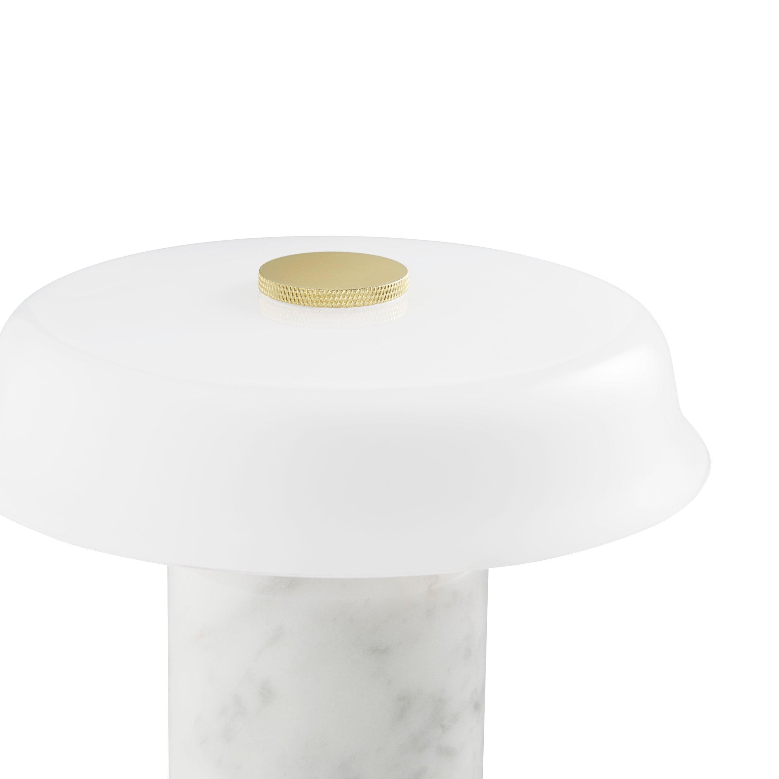 Portable lamp TRIP NO. 2 white marble with milky white glass