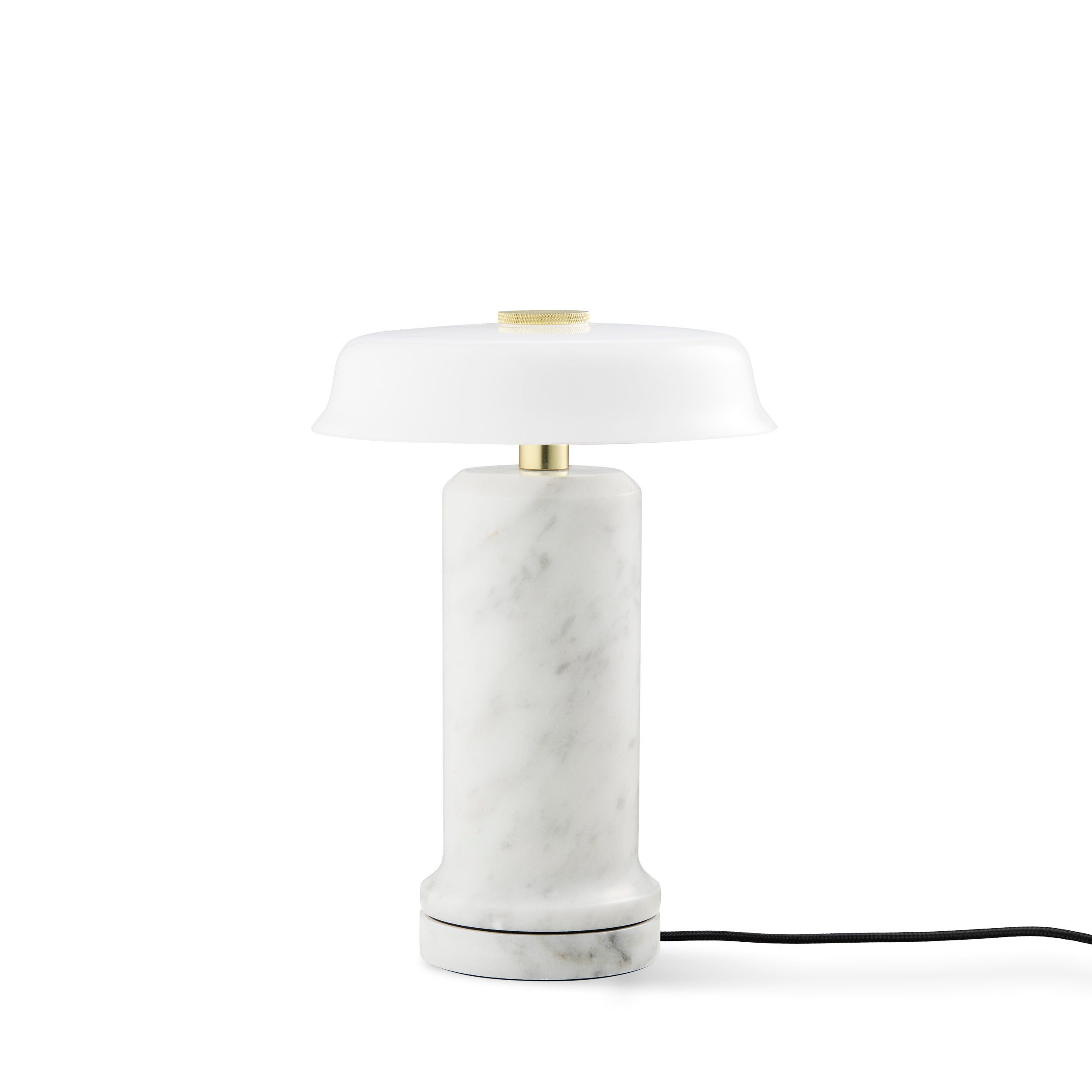 Portable lamp TRIP NO. 2 white marble with milky white glass