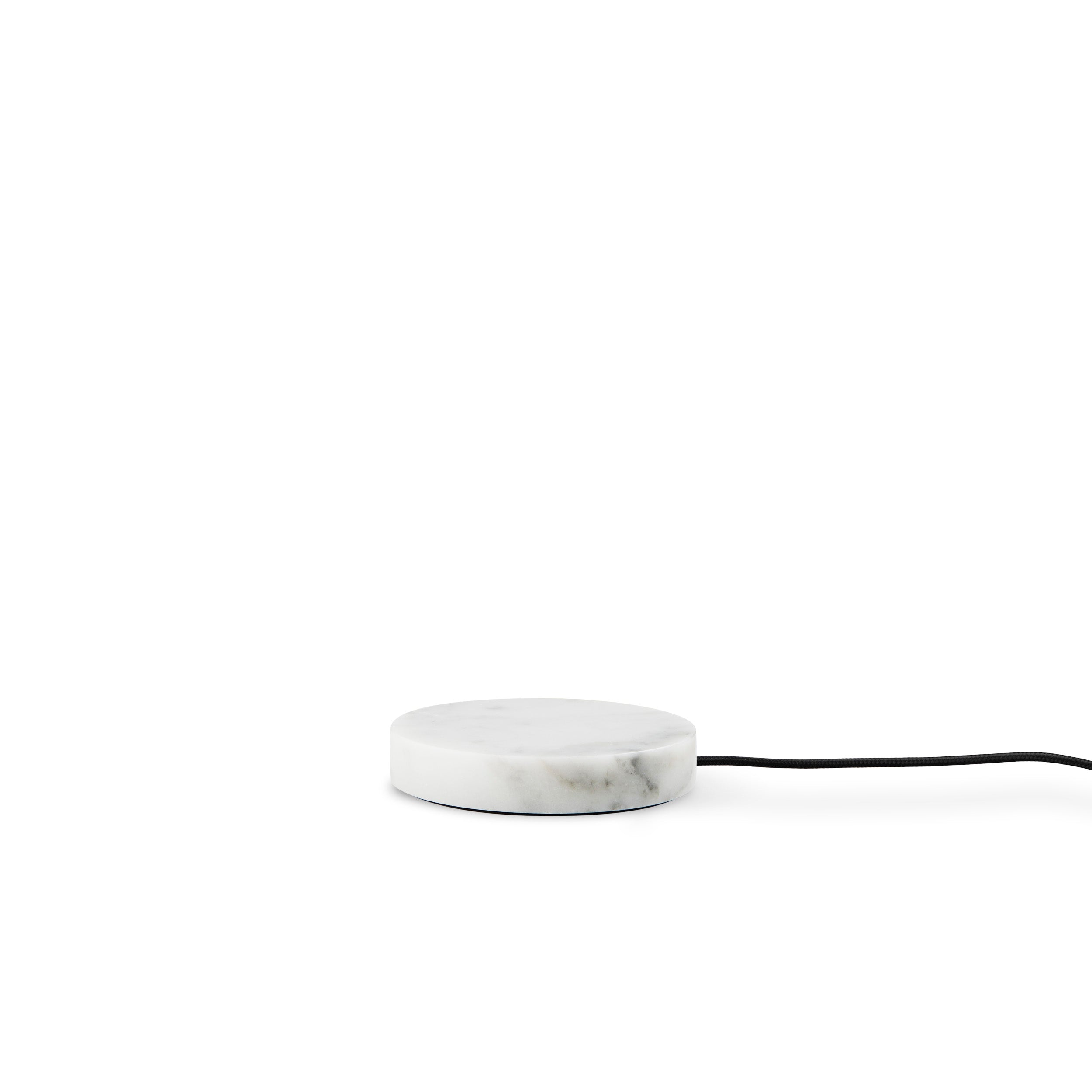 Portable lamp TRIP NO. 2 white marble with milky white glass