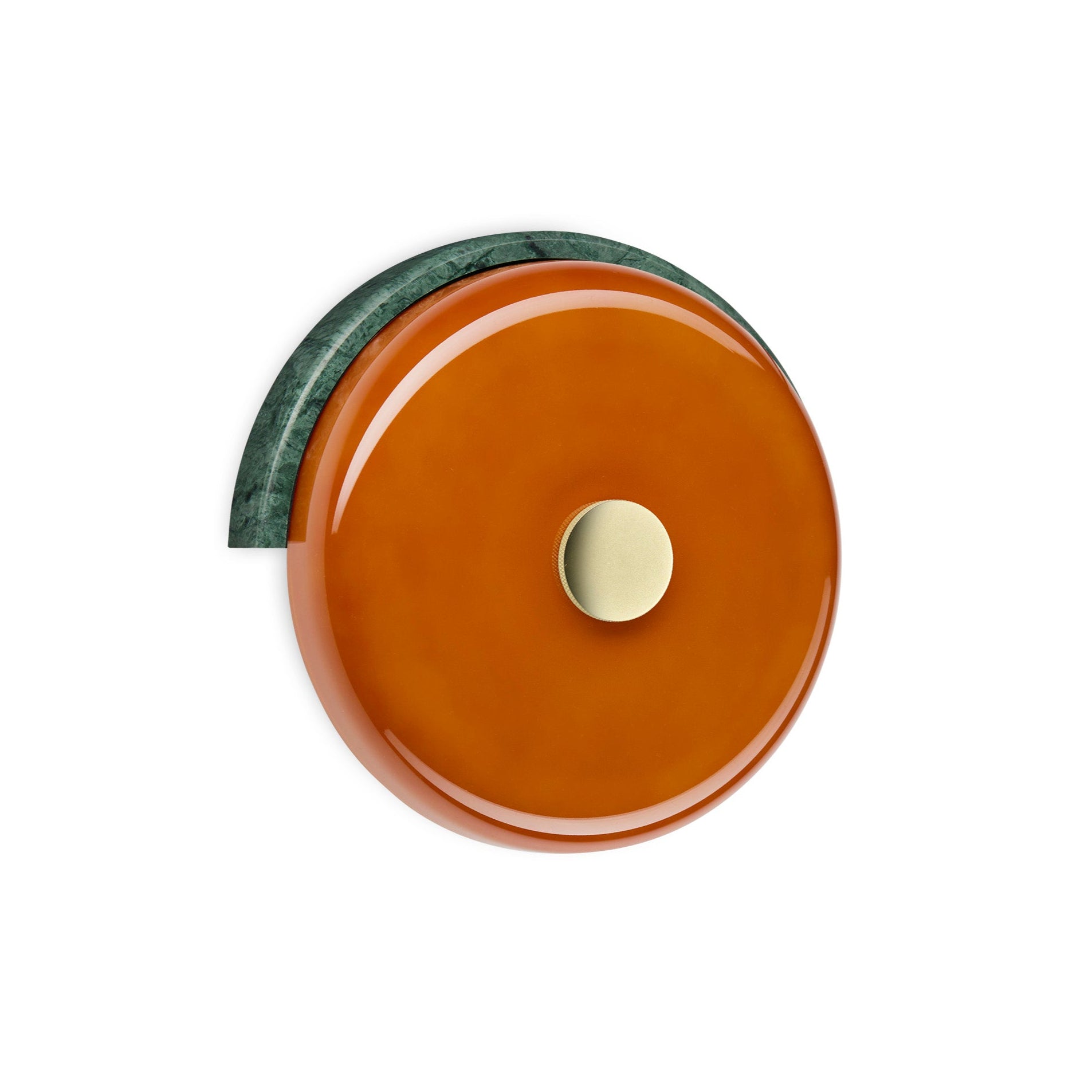 Nástenné svietidlo TRIP zelený mramor s jantárovým sklom