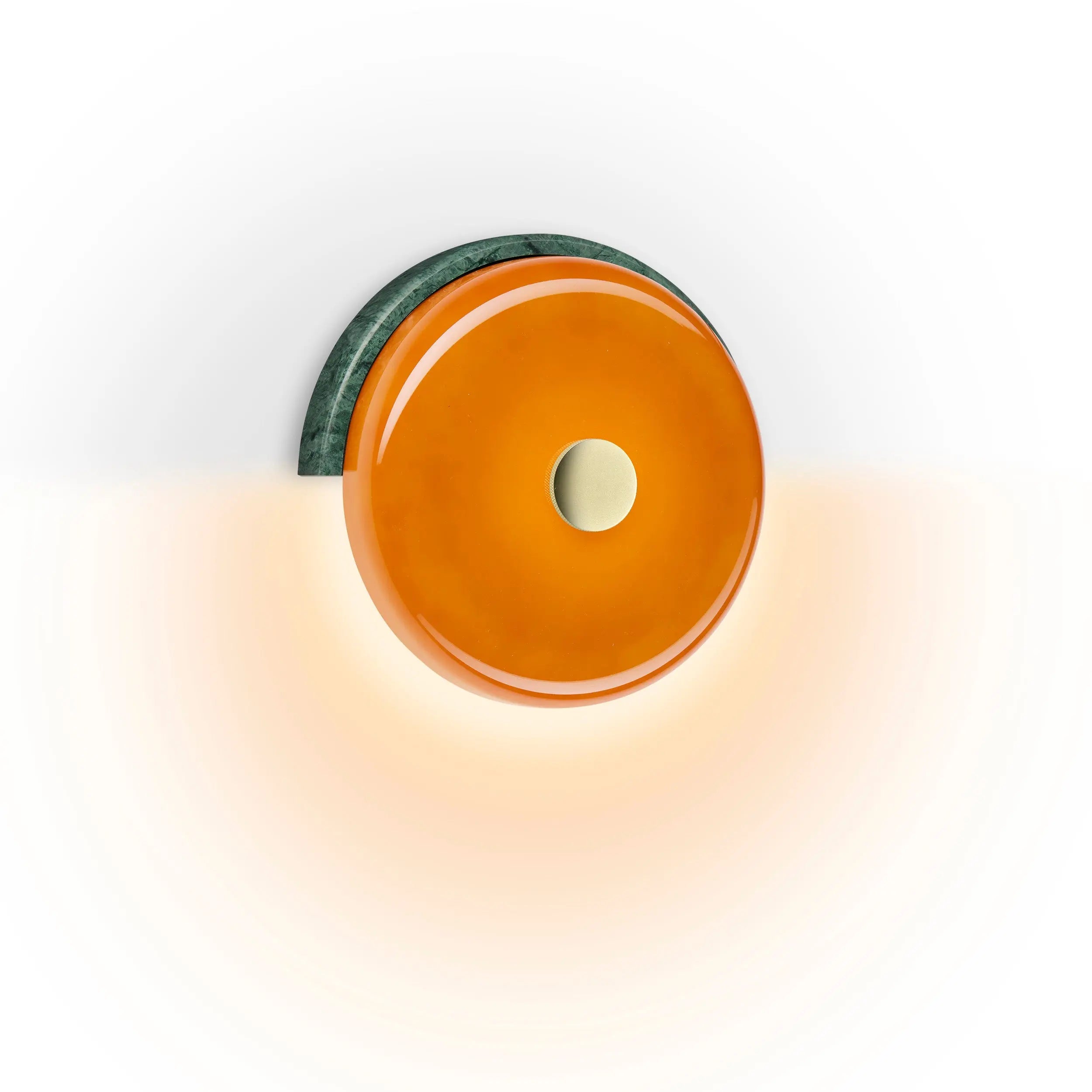 Kinkiet TRIP zielony marmur z bursztynowym szkłem – Design By Us