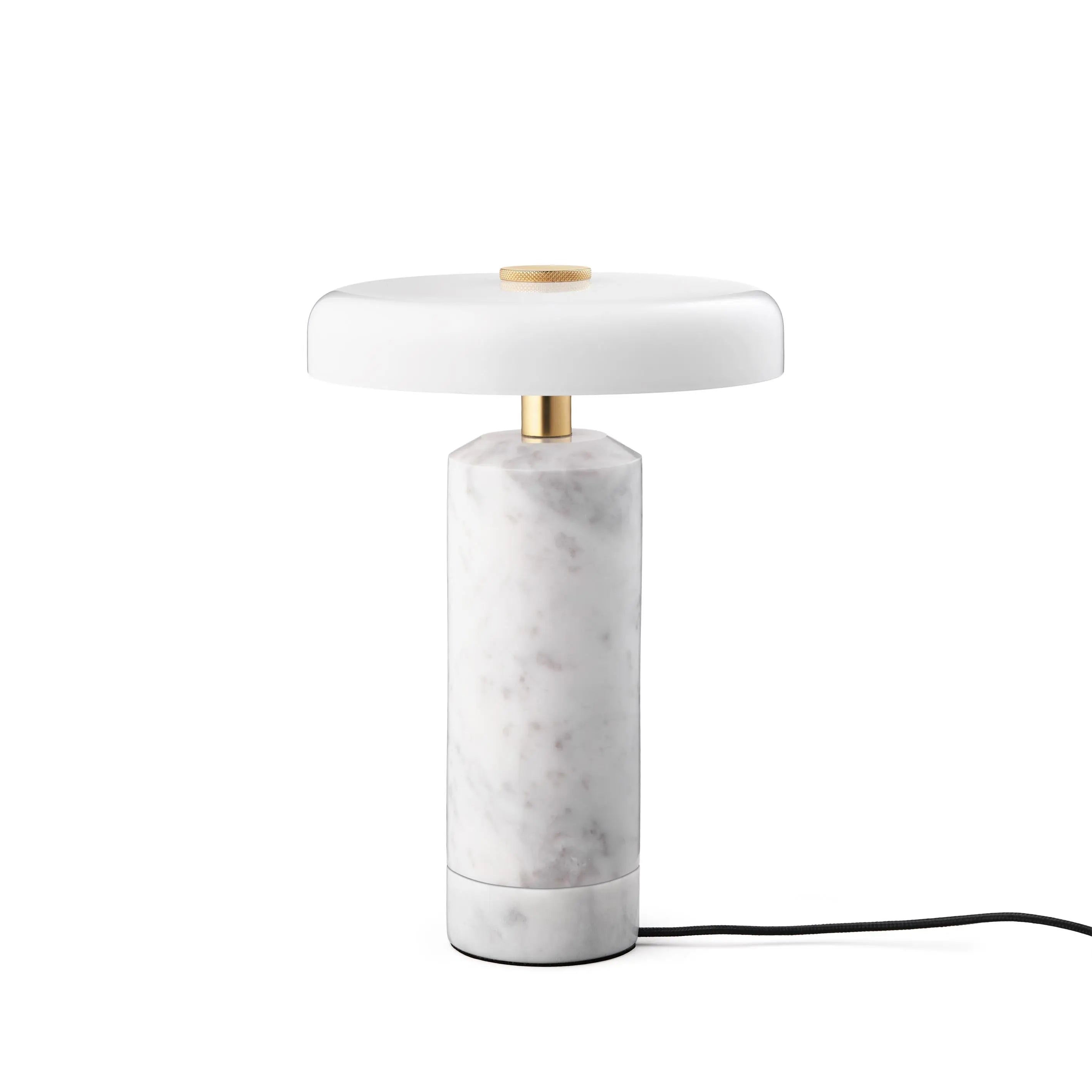 Lampa przenośna TRIP biały marmur z mlecznobiałym szkłem – Design By Us