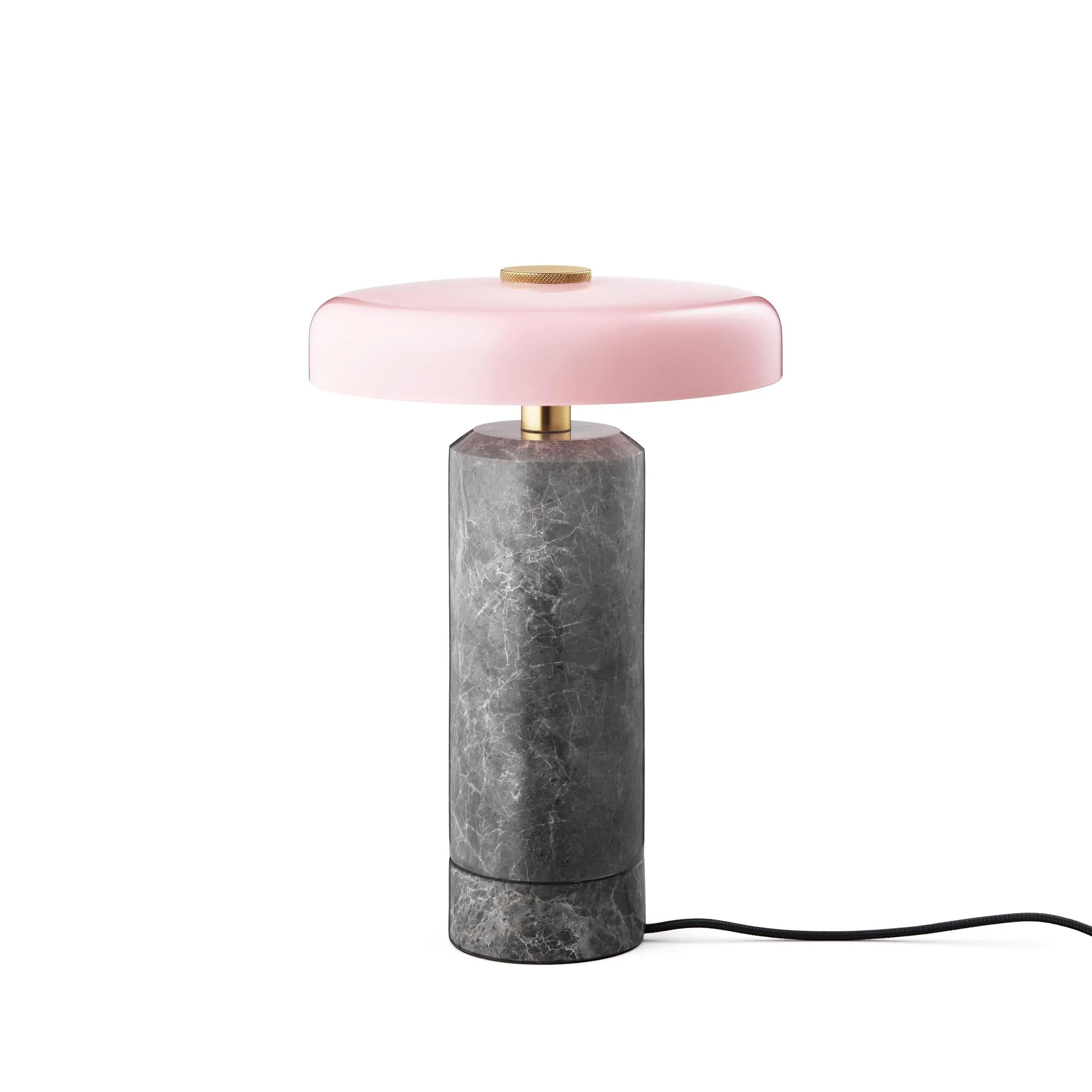 Lampa przenośna TRIP srebrny marmur z różowym szkłem – Design By Us