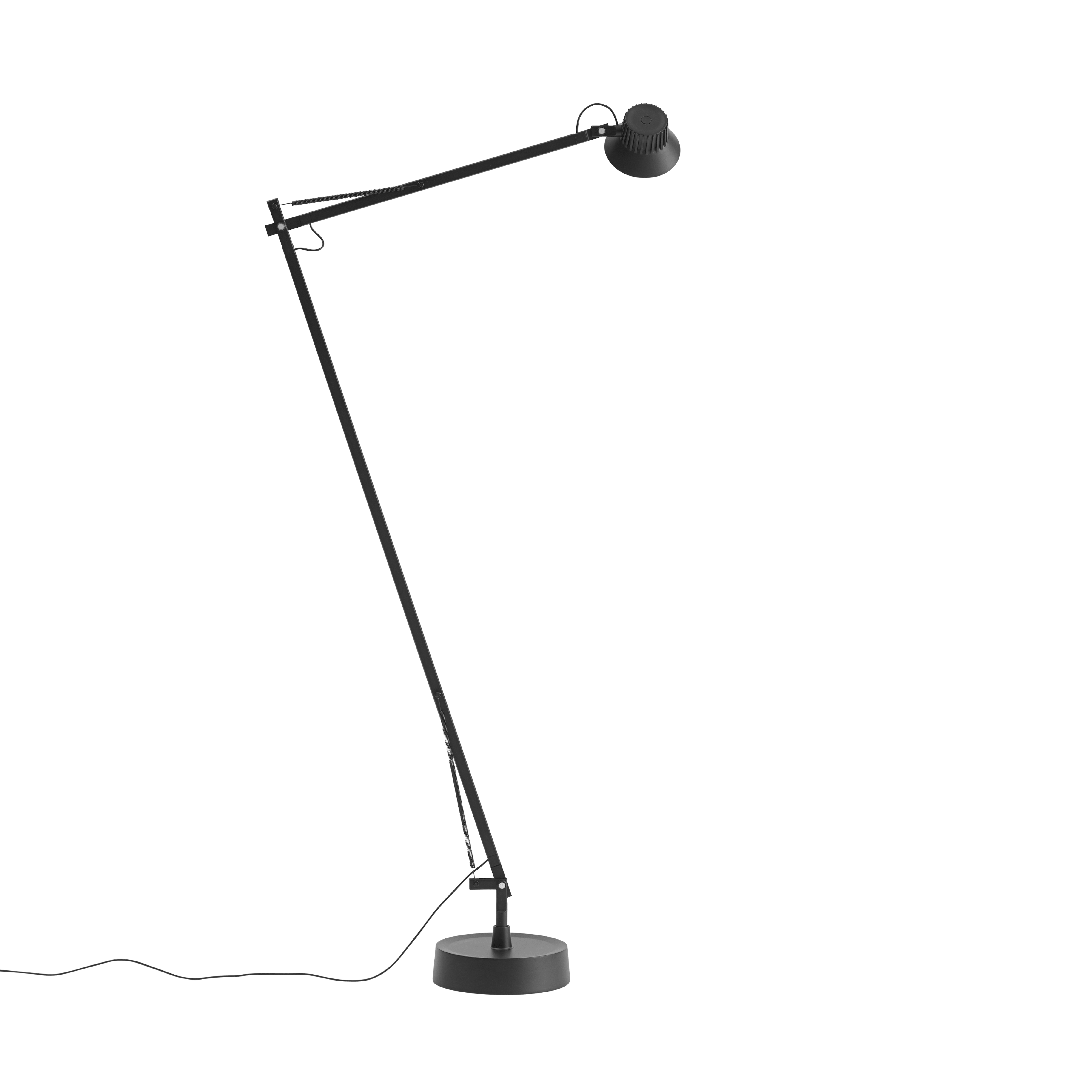 Adjustable reading floor lamp DEDICATE black