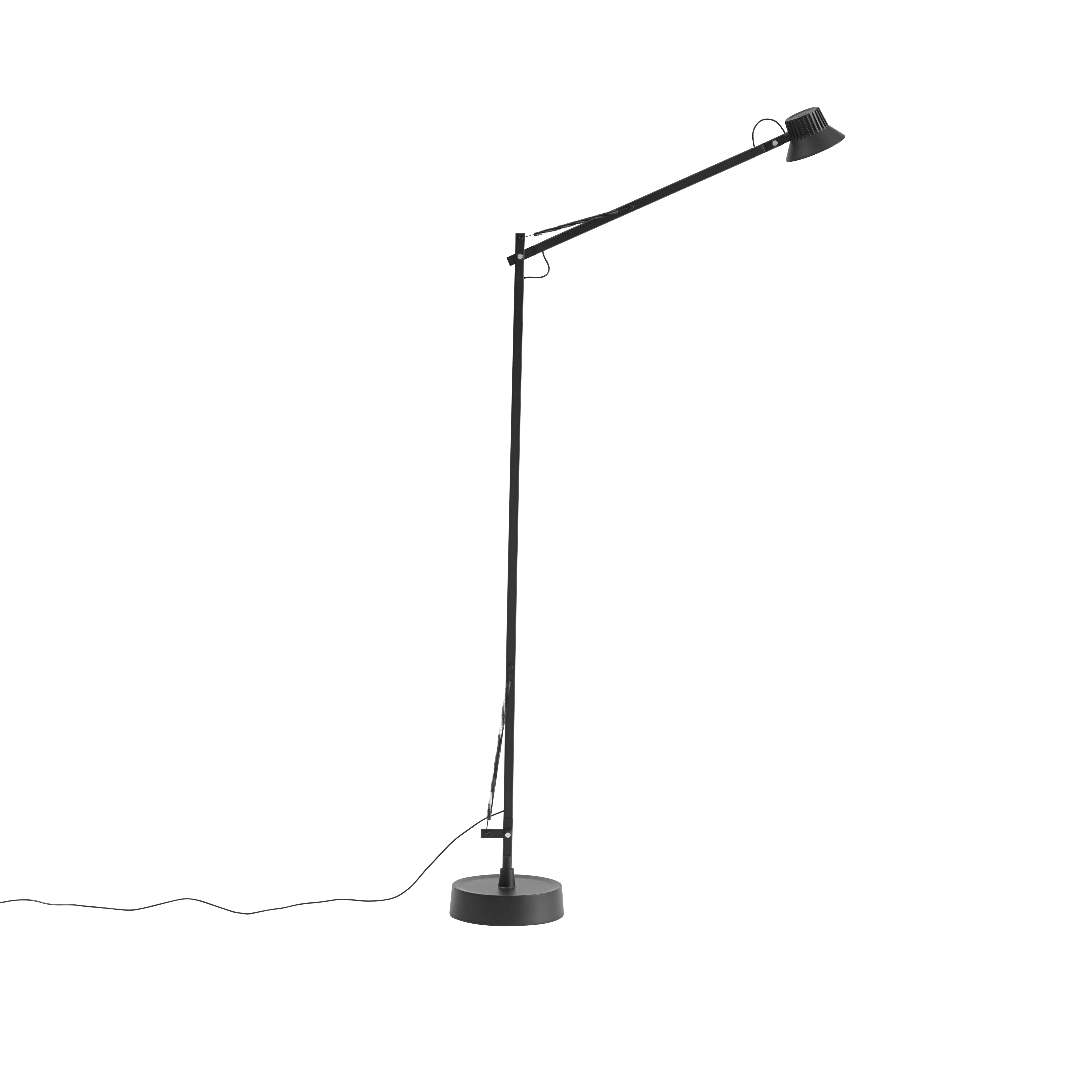 Adjustable reading floor lamp DEDICATE black