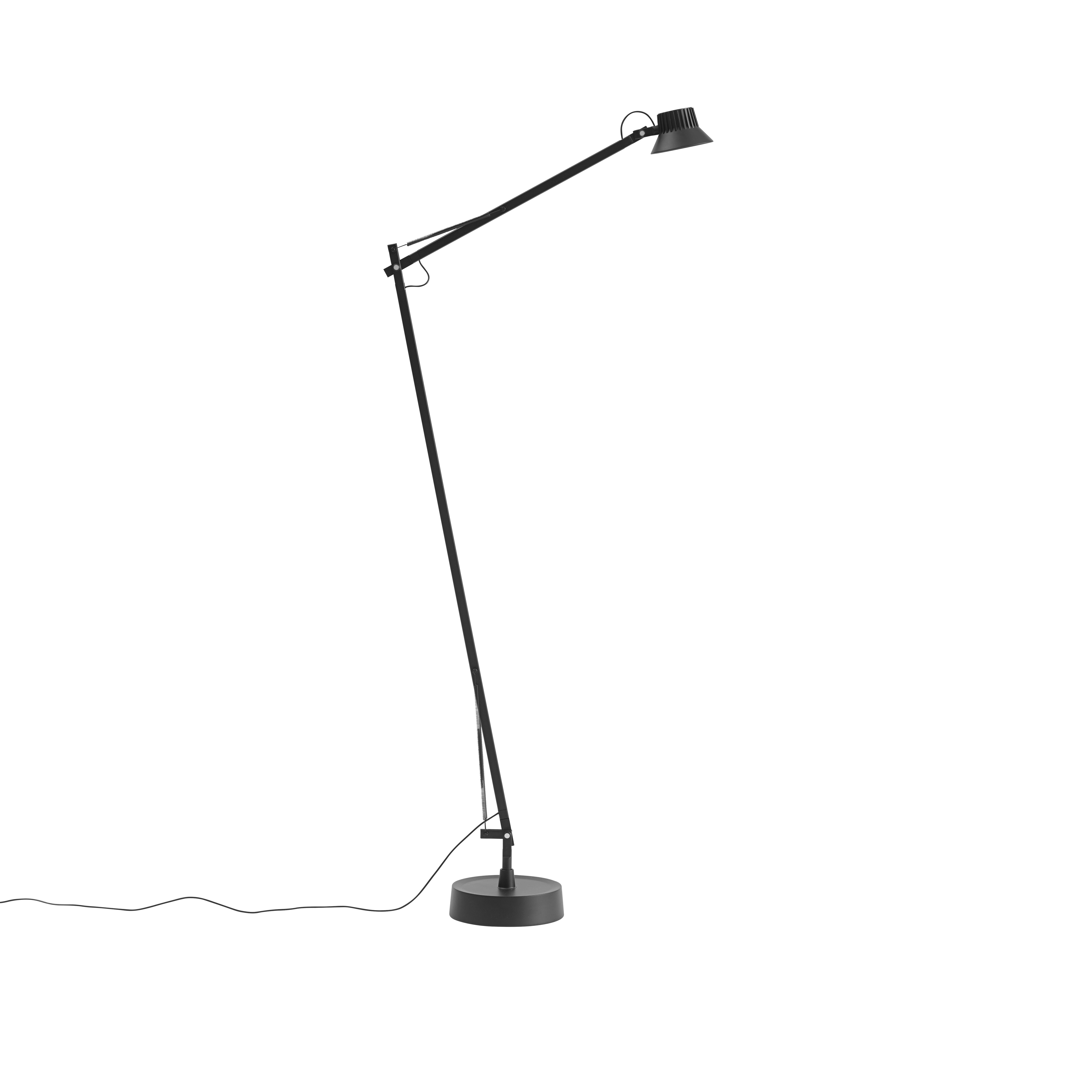 Adjustable reading floor lamp DEDICATE black