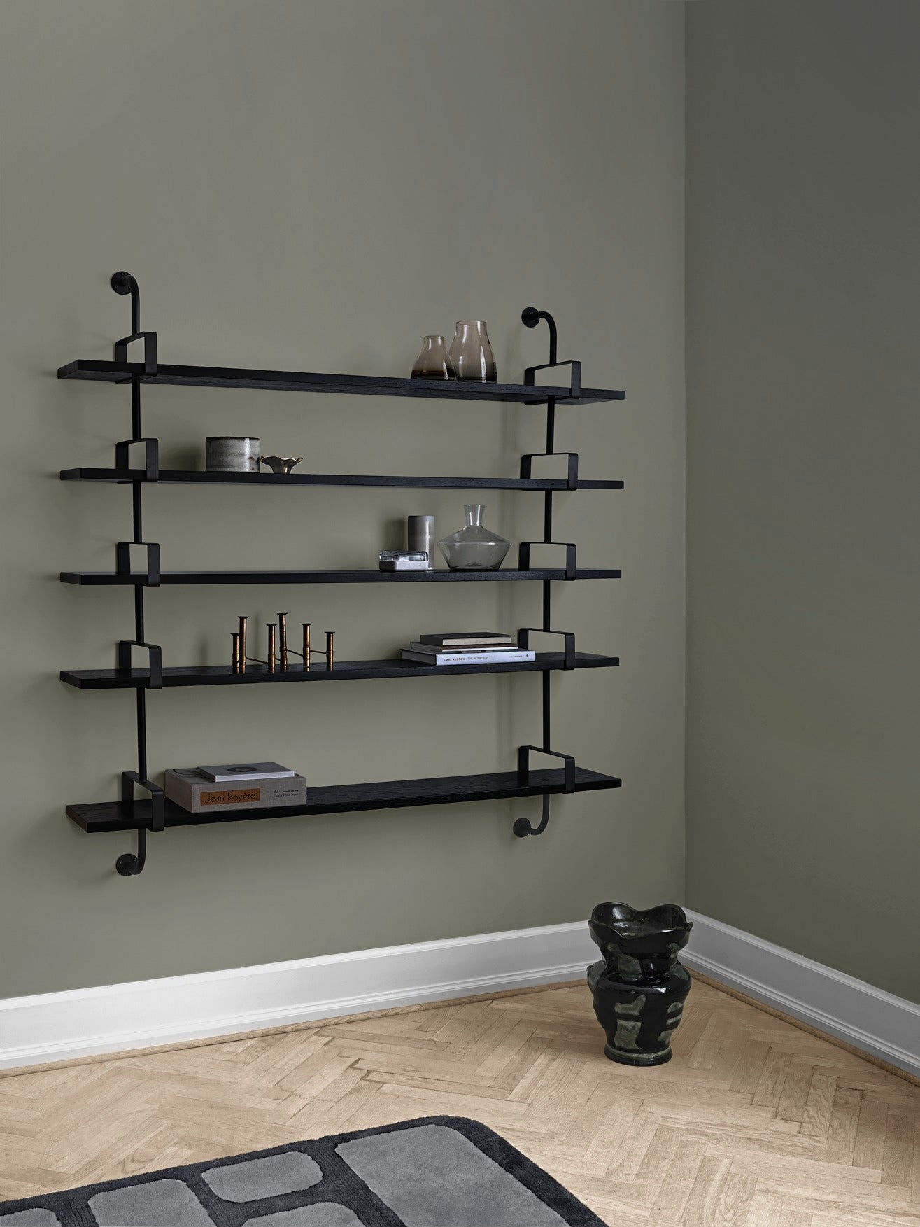 DEMON shelf black ash wood