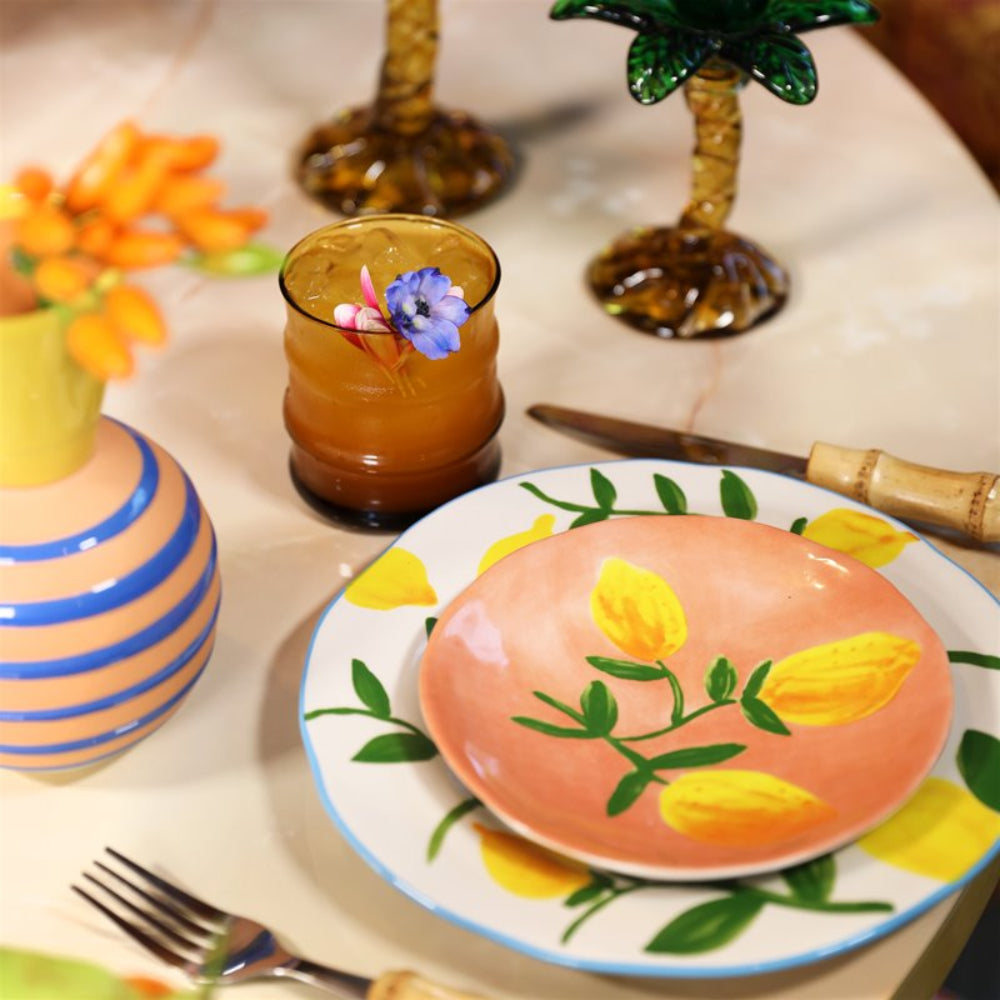 LEMON FULL Colorful Stoneware Plate Set