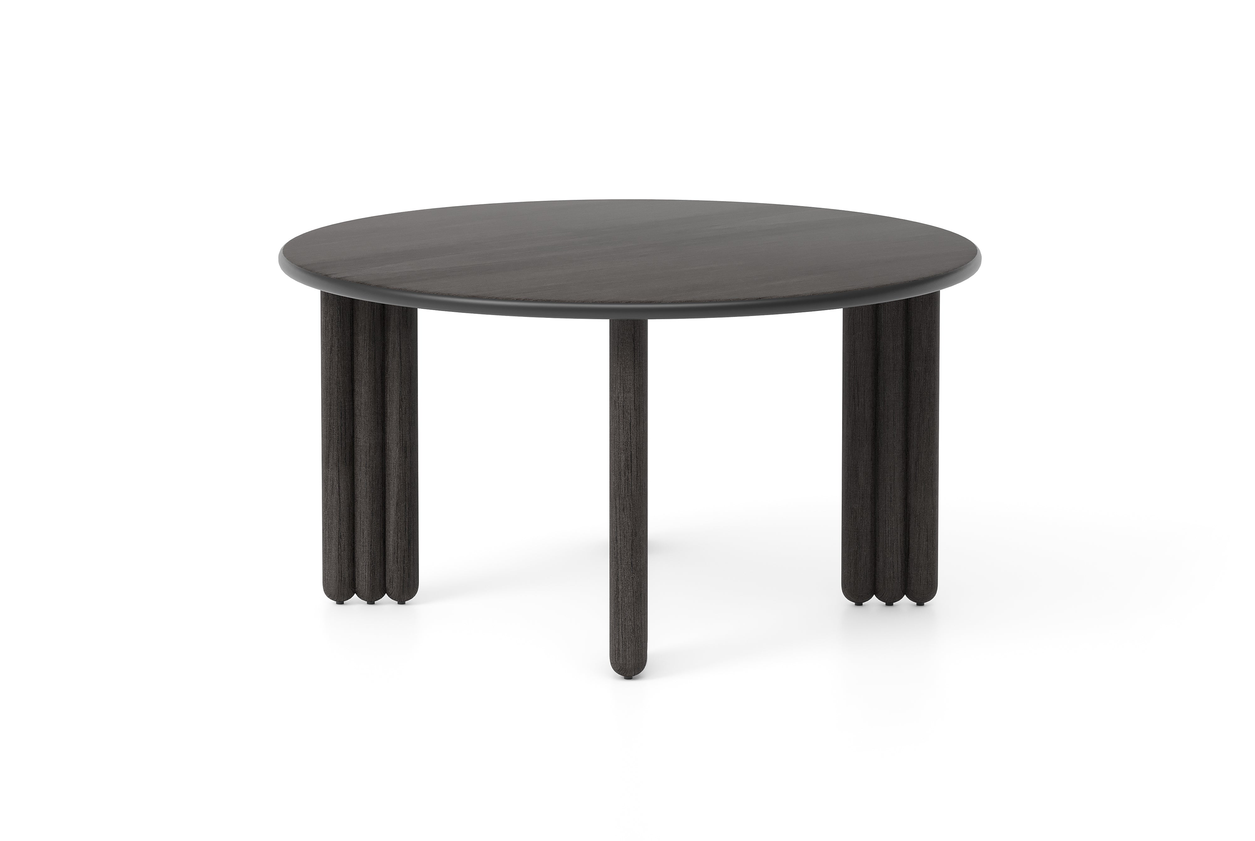 FLOCK round table black ash wood