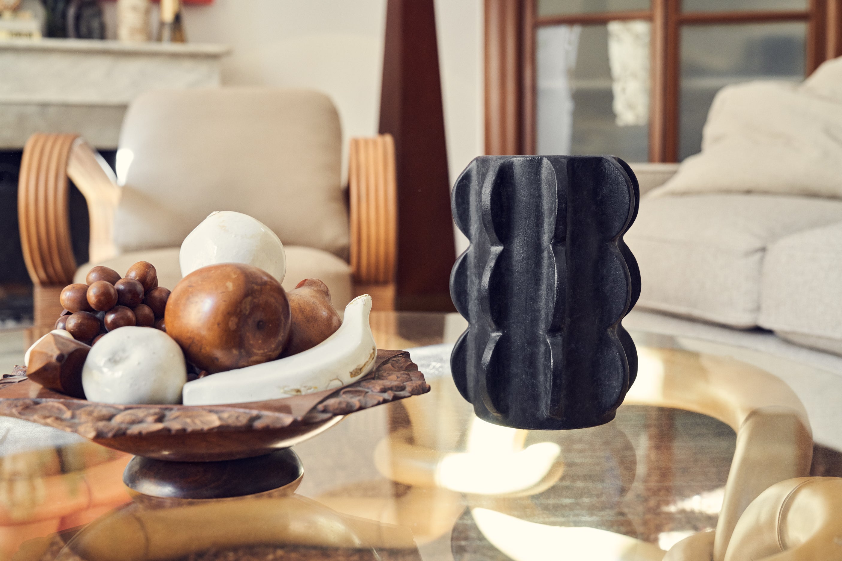 ARCISSIMO vase black ceramic