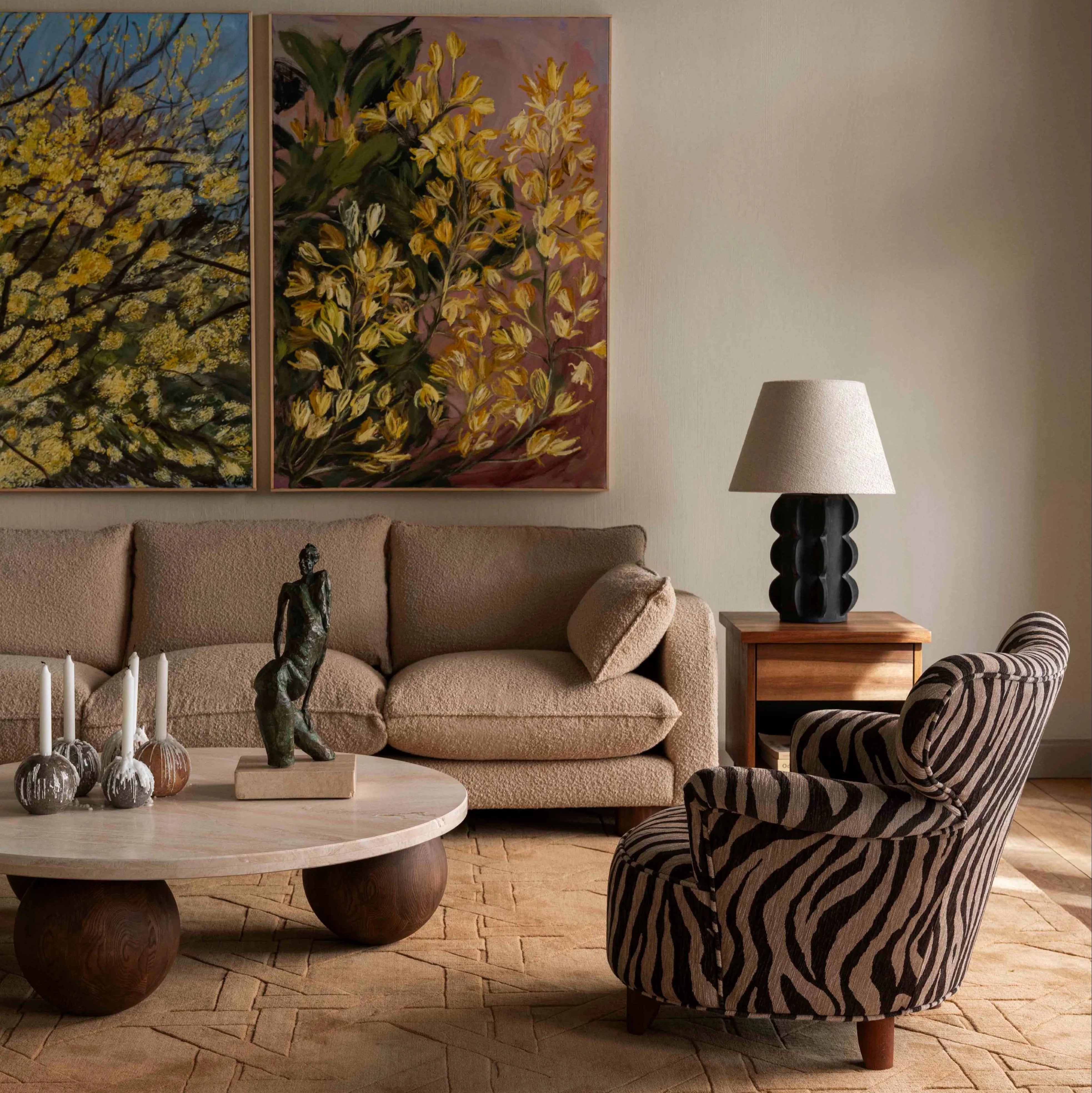 Stolná lampa ACISSIMO čierna keramika