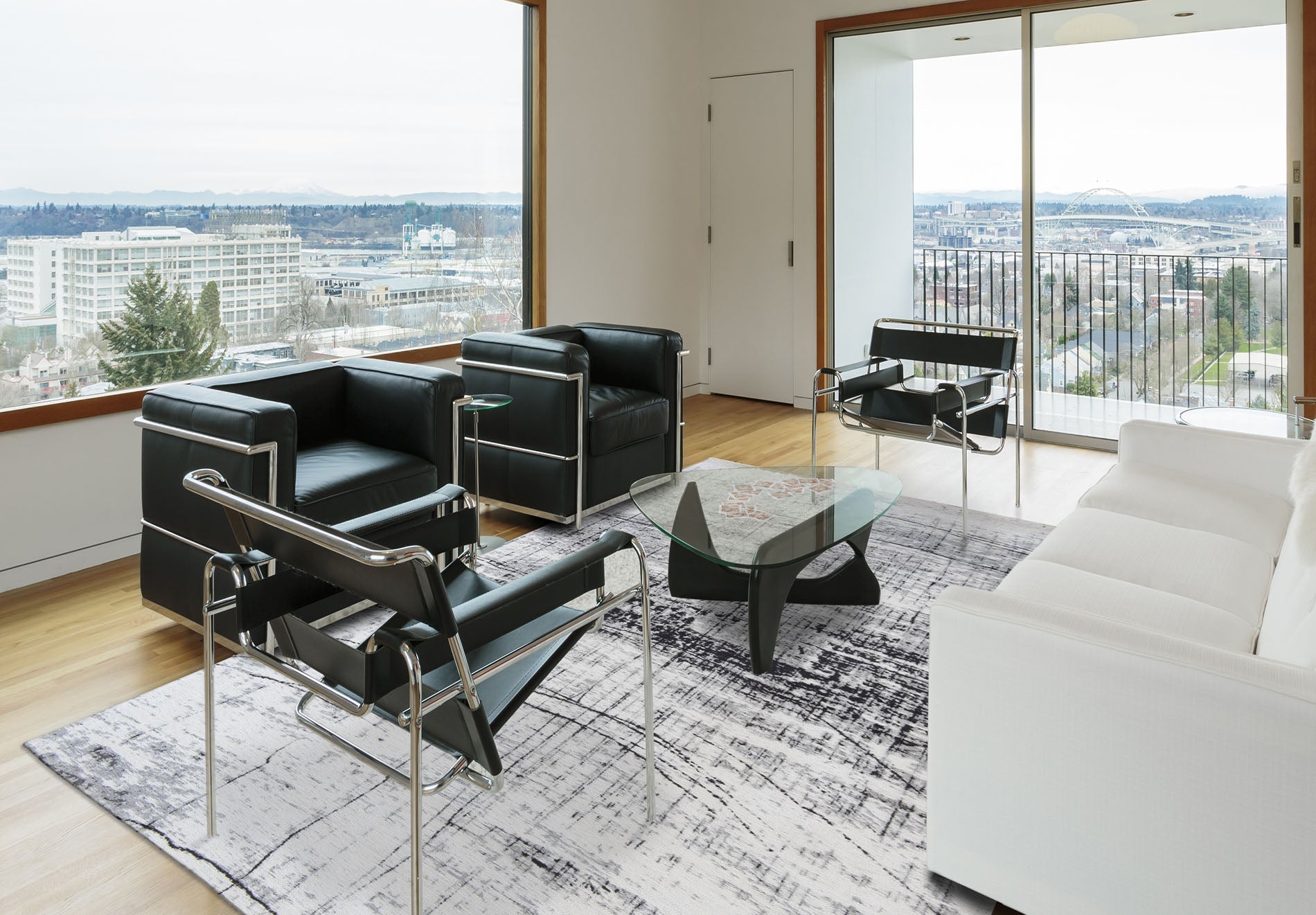 Koberec GRIFF METRO B&W biely