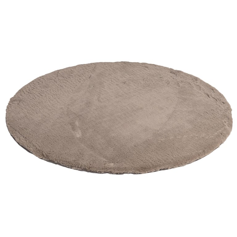 Round carpet SAIFO sandy with long pile
