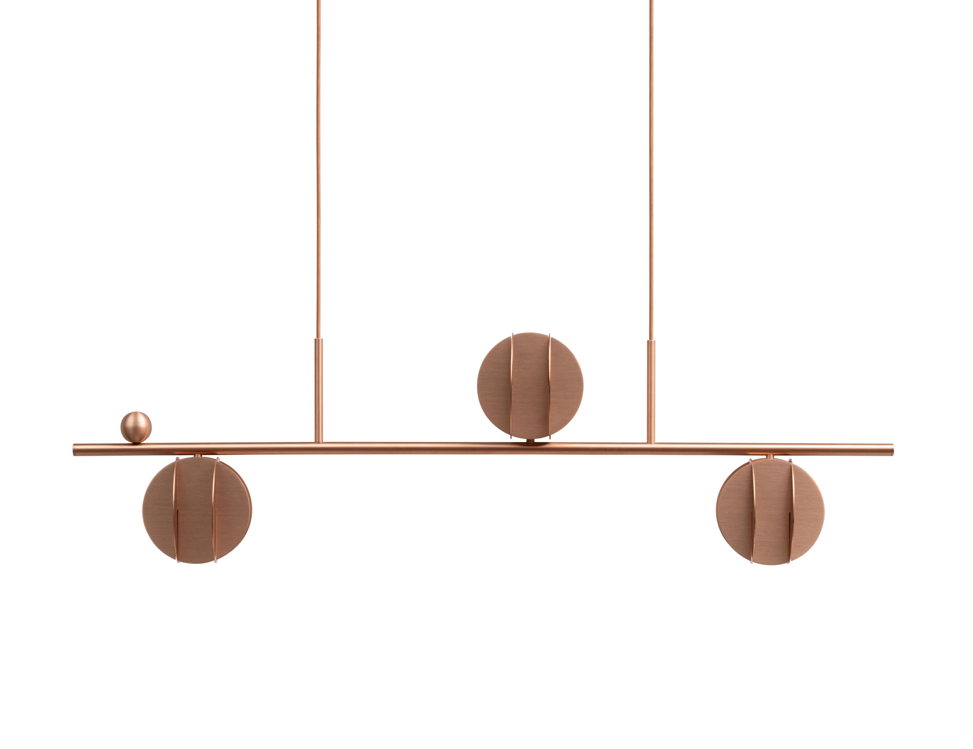 Závesná lampa EL HORIZONTAL meď
