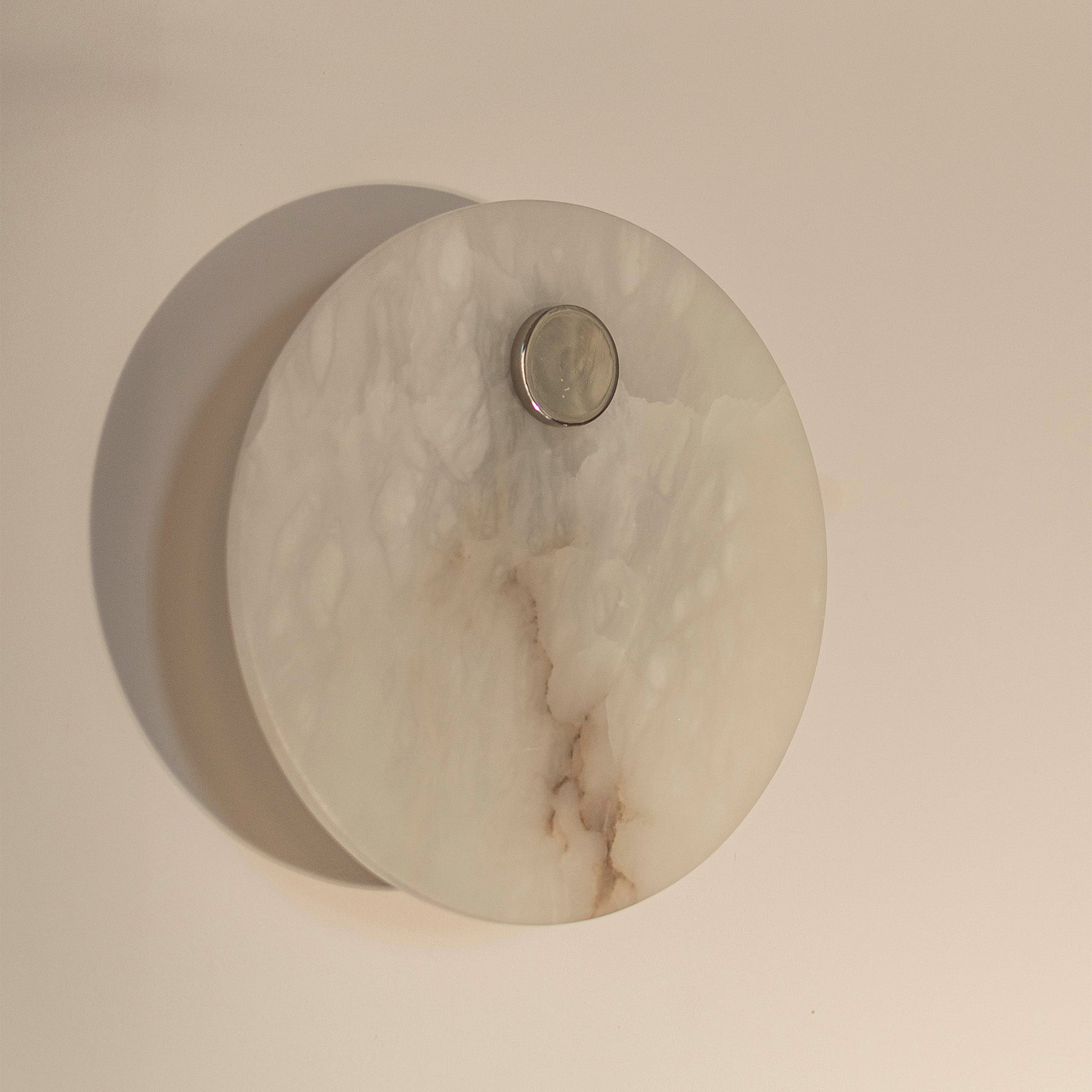 Alabaster Wall Lamp EOS Nickel
