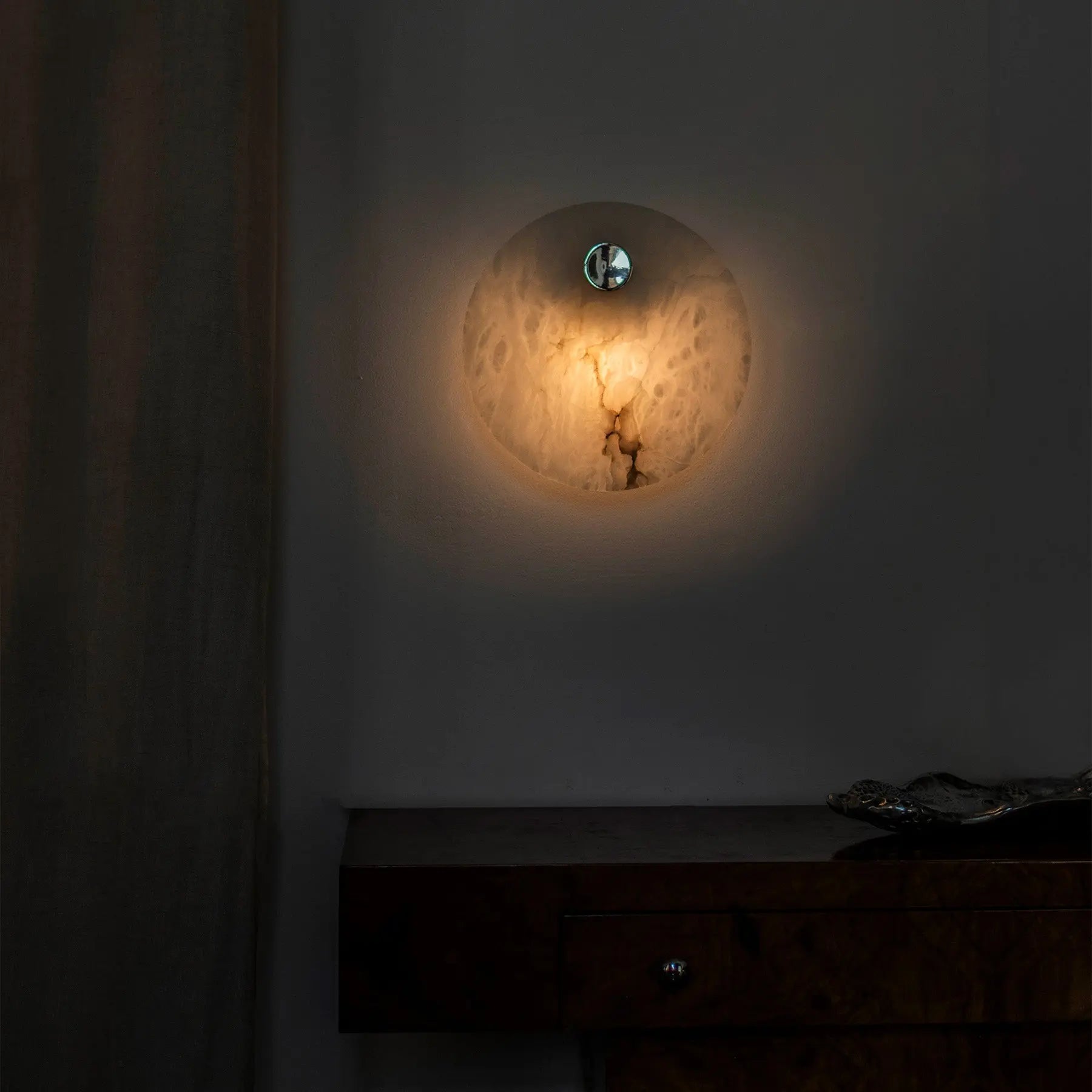 Kinkiet alabastrowy EOS nikiel – Embassy Interiors