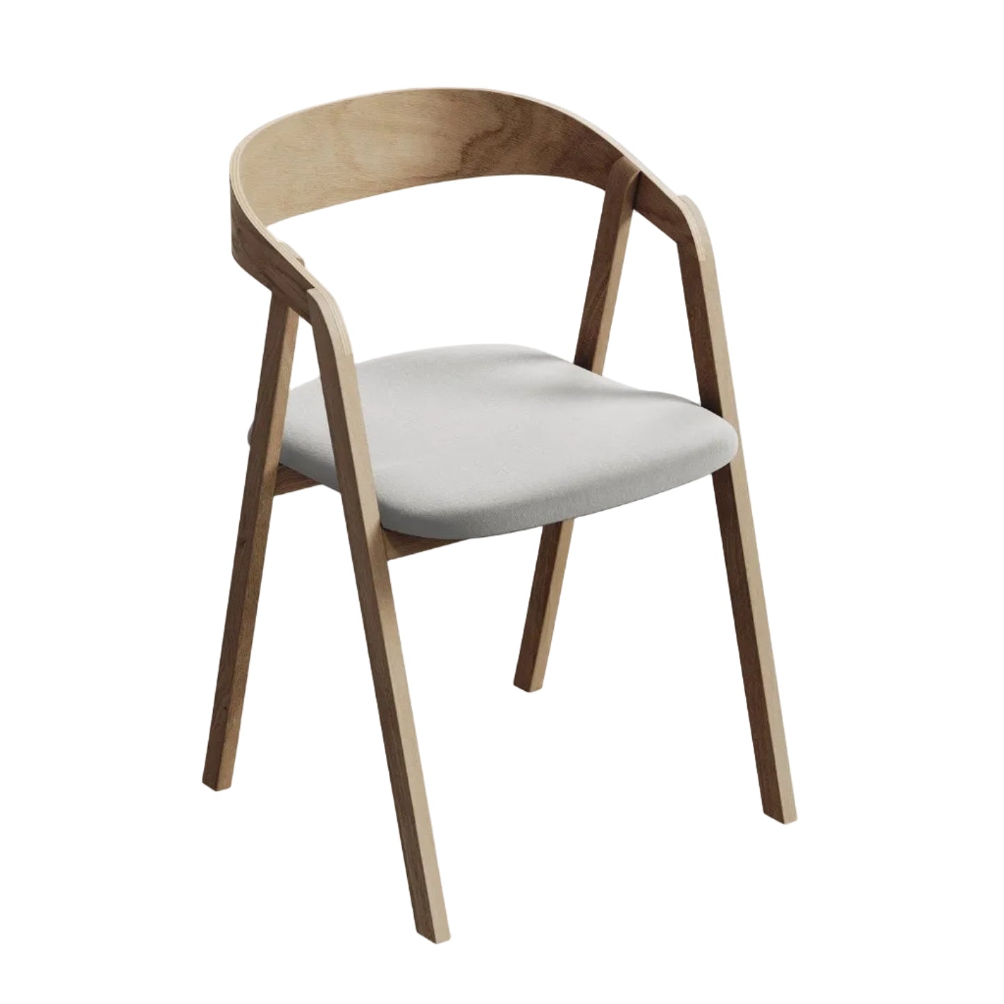 Velvet Chair ERIKA Silver with Beech Base