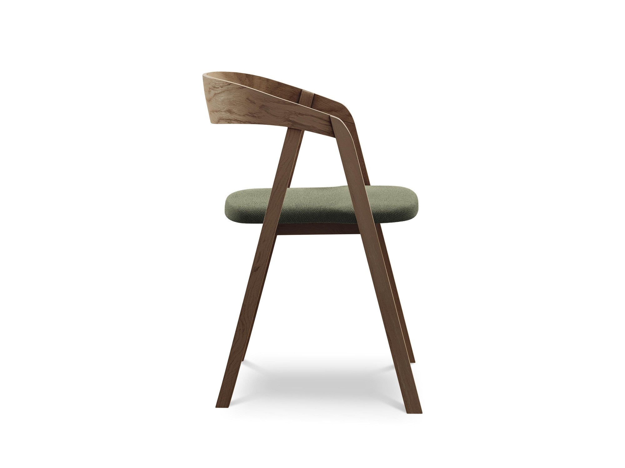 ERIKA chair in olive boucle with a beech base