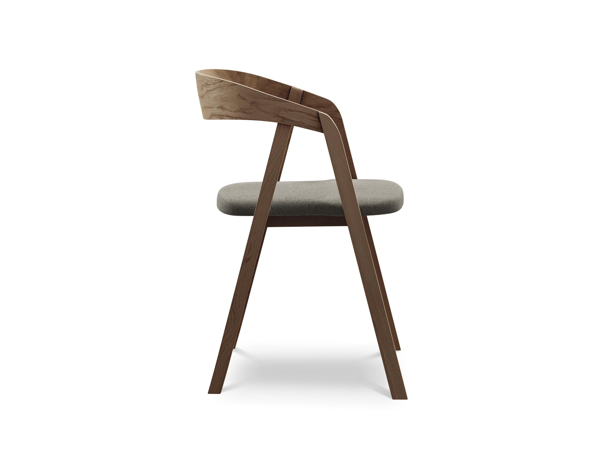 ERIKA chair in gray boucle with a beech wood base