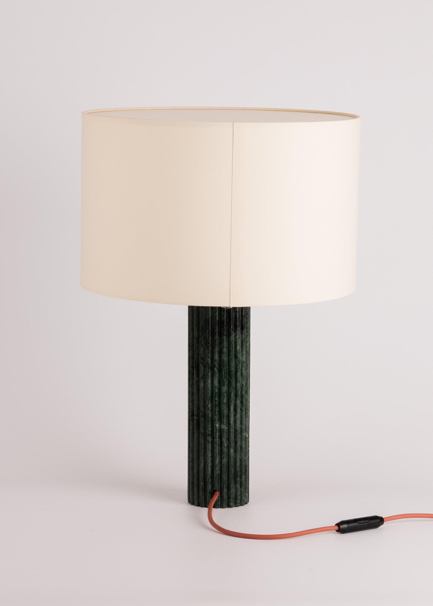 Stolná lampa FLUTA zelený mramor