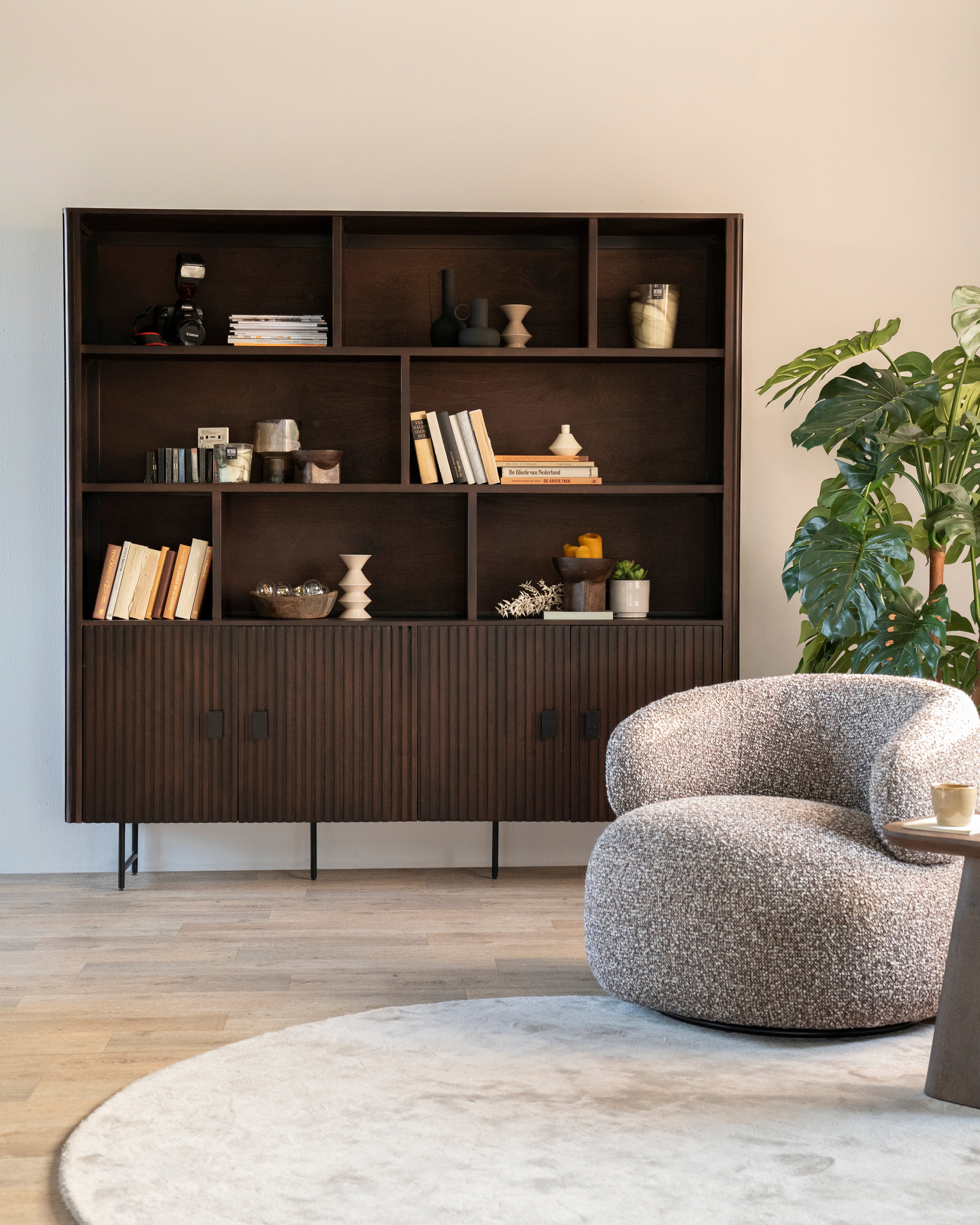 Regál REMI čierne mango drevo